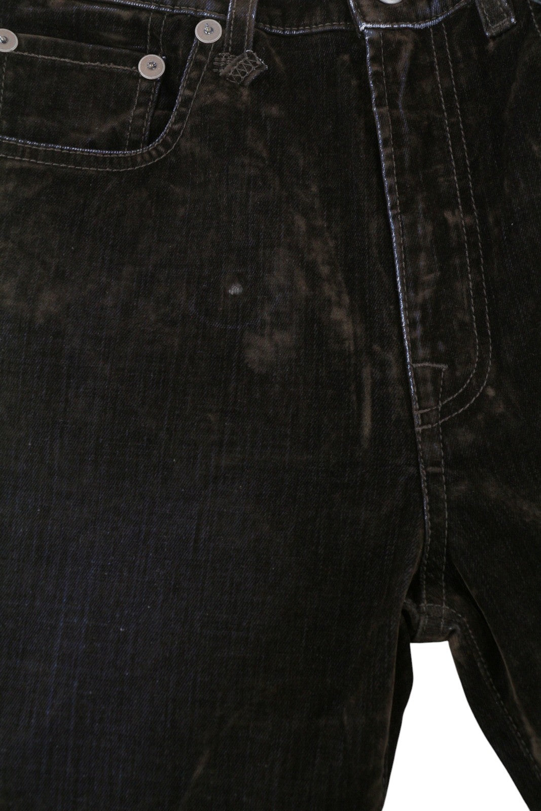 R13 Jane Women Jeans 25 Flocked Brown Velvet Soft Zipper Mid Rise Dark Denim