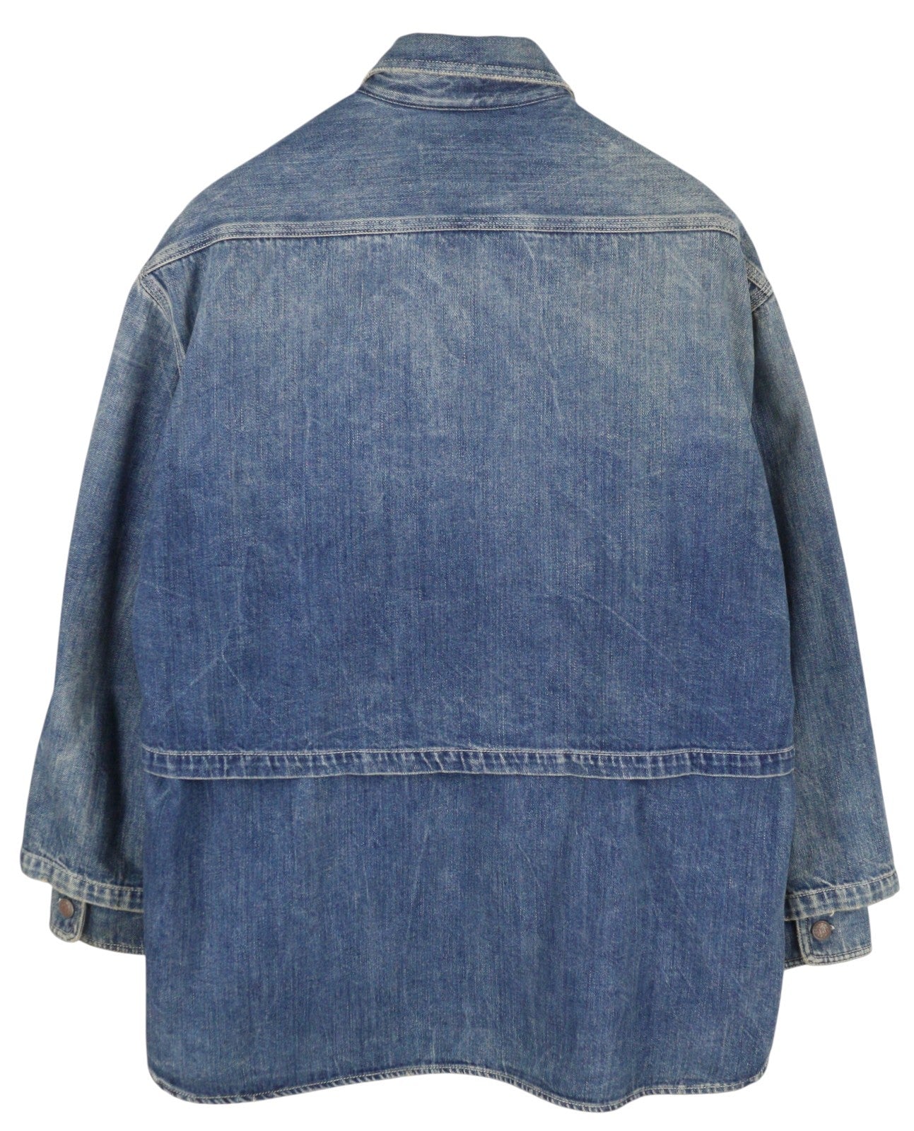 R13 Alice Double Shirt Women Jacket M Kellen Tex Oversized Button-Up Faded Blue