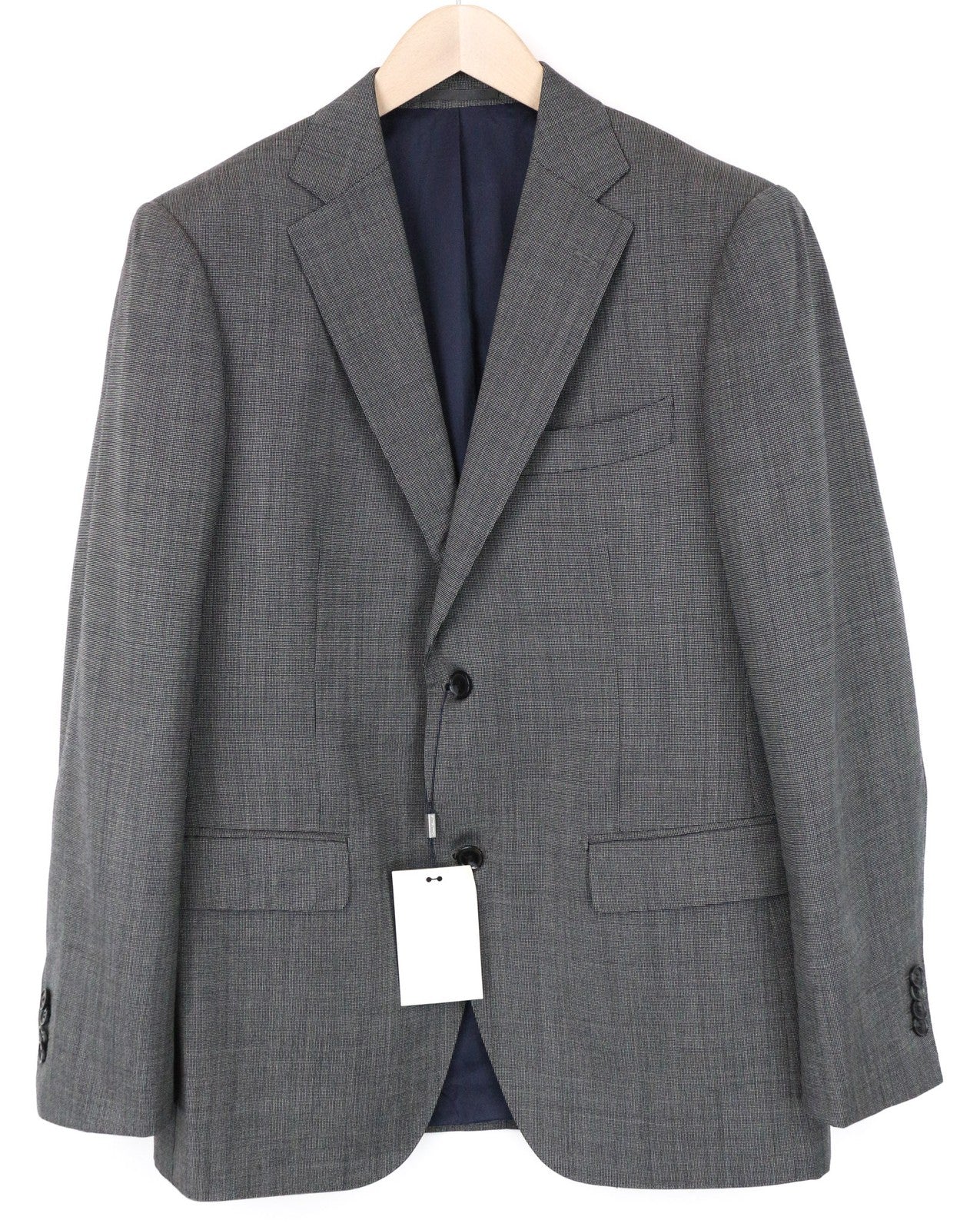 SUITSUPPLY Napoli Men's Blazer UK40R Grey Wool Super 120's Single-Breasted