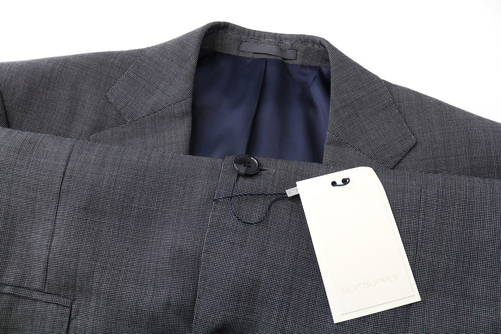 SUITSUPPLY Napoli Men's Blazer UK40R Grey Wool Super 120's Single-Breasted