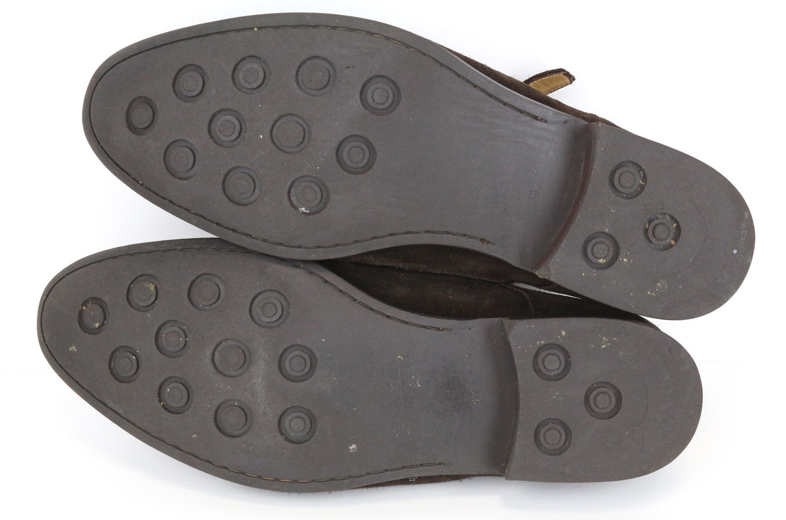 SUITSUPPLY Men's Shoes EU47 Brown Suede Double Buckle Low-Top Formal Style