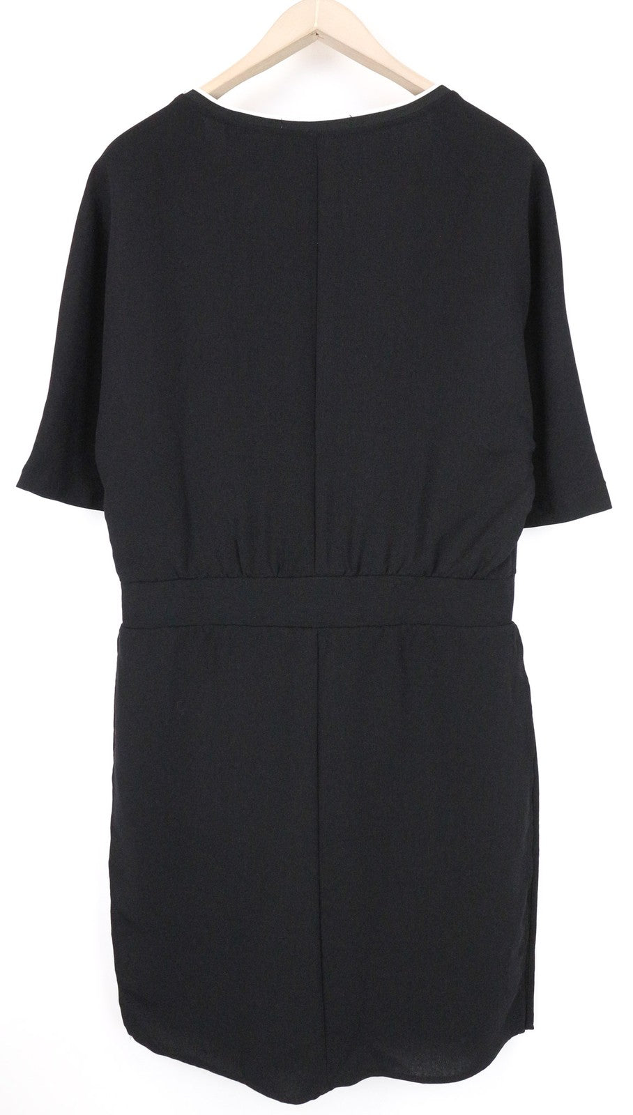 MAISON SCOTCH Women's Dress M Black Layered V-Neck Short Sleeve Short Style