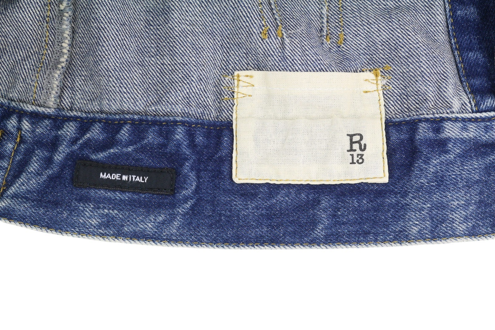 R13 Raglan Trucker Jkt Women Jacket M Kelly Tex Button-Up Faded Washed Denim