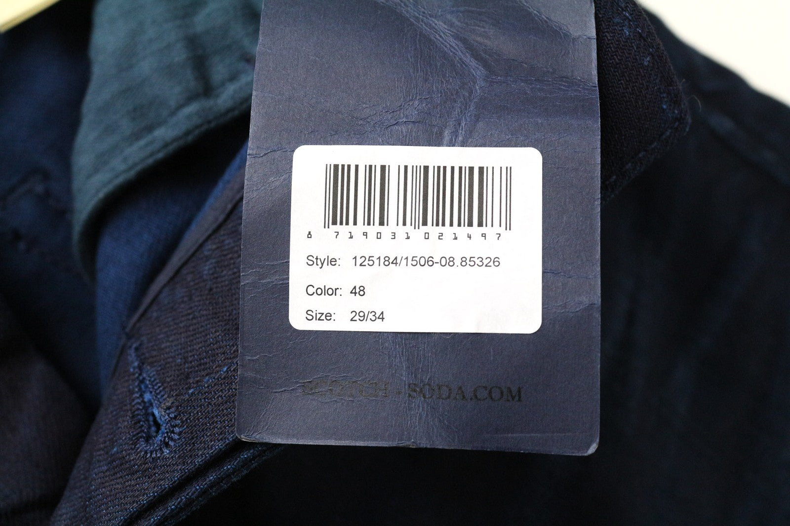 SCOTCH & SODA Phaidon Men's Jeans W29/L34 Slim Dark Blue Cotton Stretch Wash