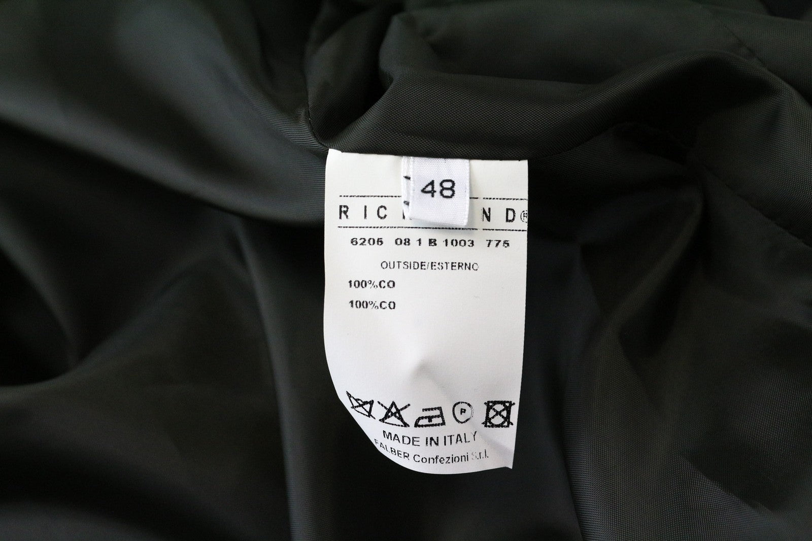 RICHMOND Men's Blazer 48 Green Checked Linen Lined Single-Breasted Style