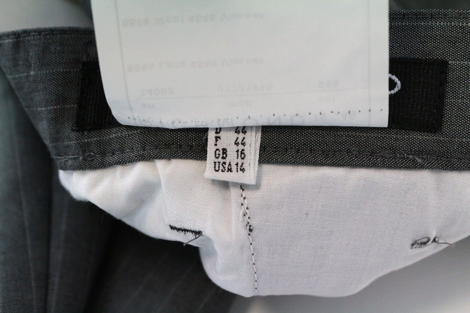 RICHMOND Men's Trousers UK16 Grey Wool Blend Striped Dress Pants Classic