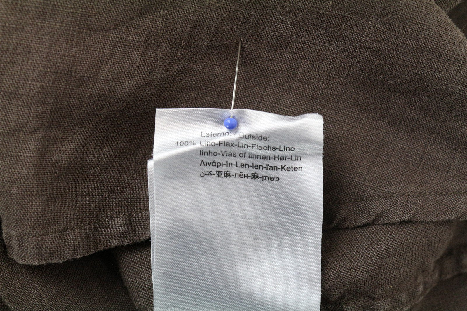 REPLAY Men's Shirt L Brown Linen Short Sleeve Button-Up Summer Casual