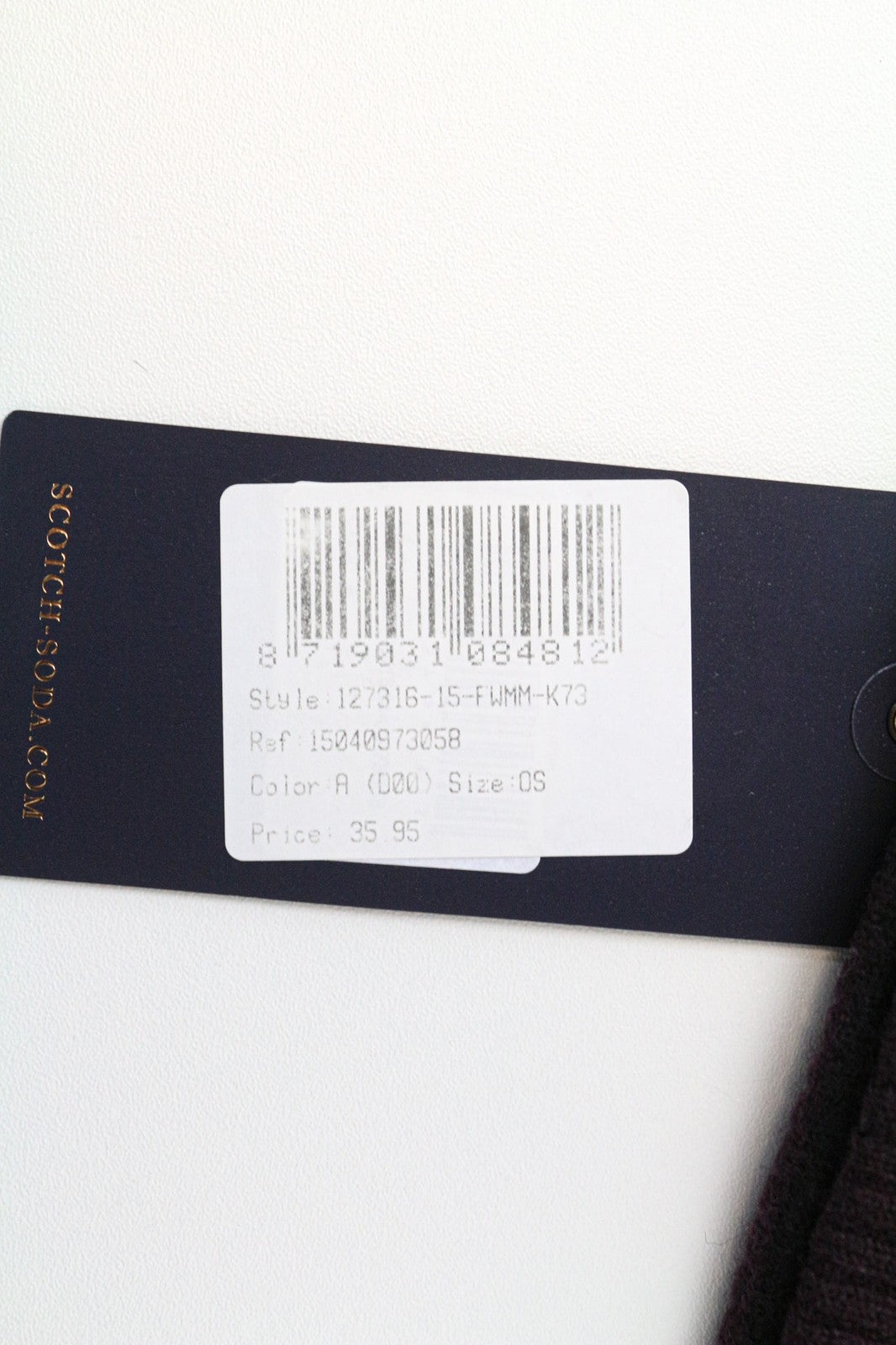 SCOTCH & SODA Men's Hat OS Blue Wool 2-Pack Cuffed Beanies Striped Pattern