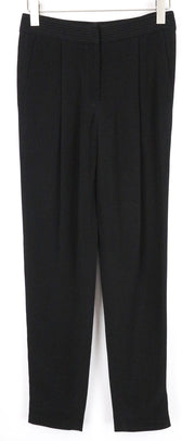 ADAM LIPPES Women's Trousers ~W30/L31 Black Pleated Front Formal Pants