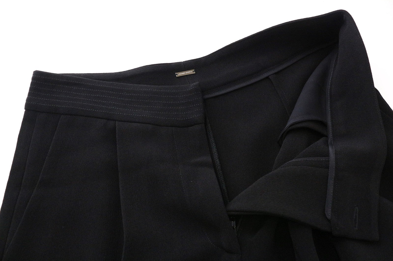 ADAM LIPPES Women's Trousers ~W30/L31 Black Pleated Front Formal Pants