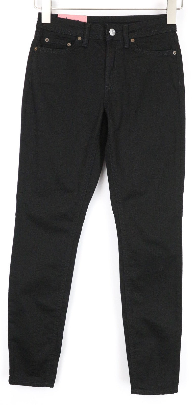 ACNE STUDIOS Women's Jeans W24/L32 Slim Black Denim 5-Pocket Casual Style