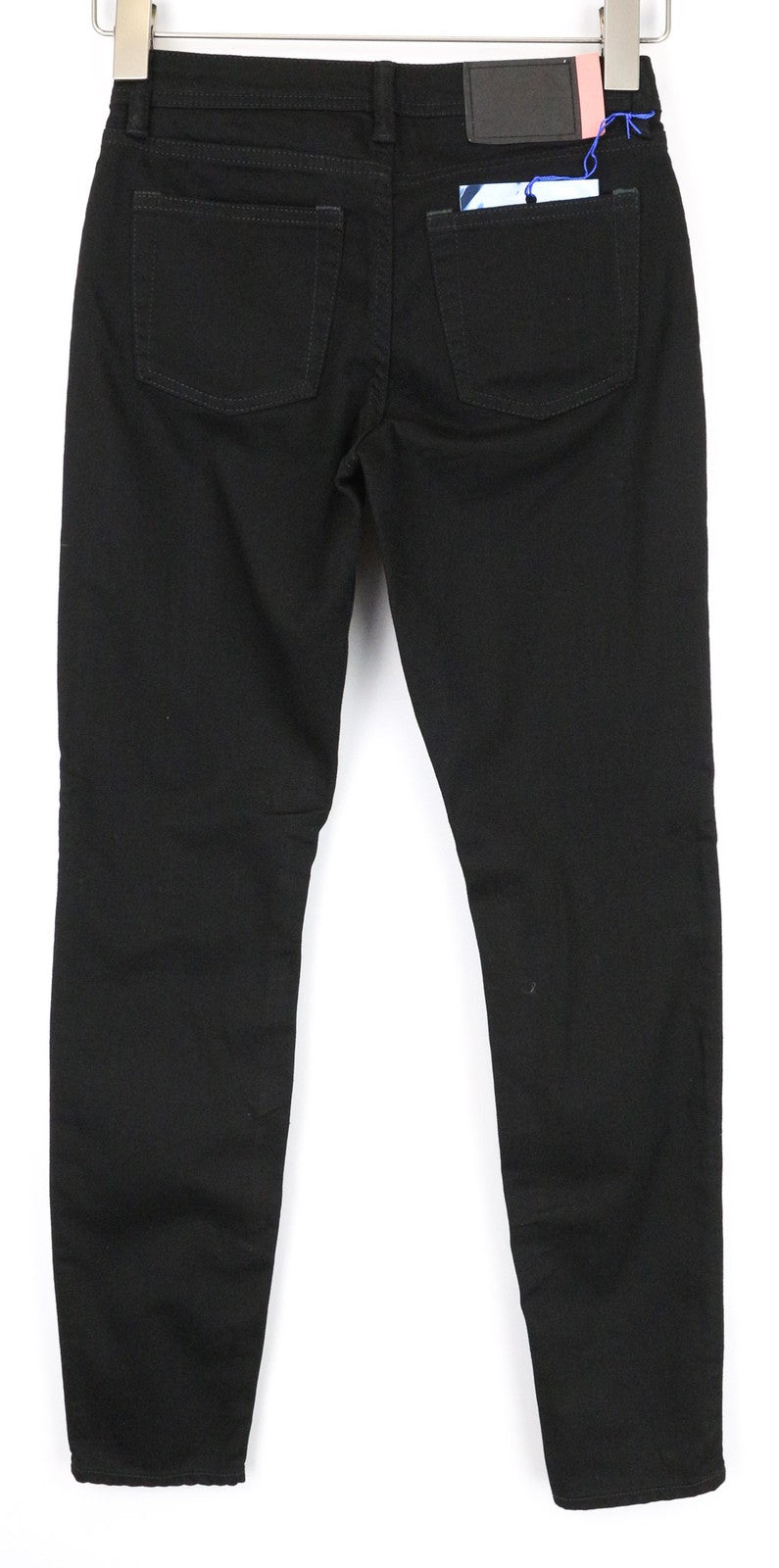 ACNE STUDIOS Women's Jeans W24/L32 Slim Black Denim 5-Pocket Casual Style