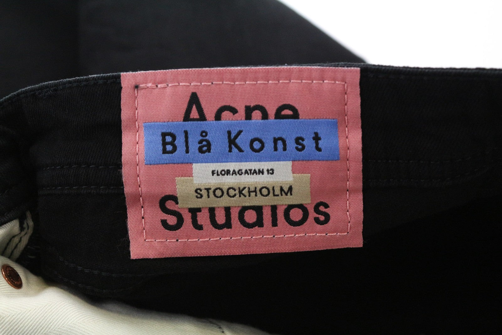 ACNE STUDIOS Women's Jeans W24/L32 Slim Black Denim 5-Pocket Casual Style