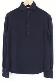 SUITSUPPLY Men's T-Shirt 37/38/14 1/2/15 Navy Blue Spread Slim Pure Cotton Polo