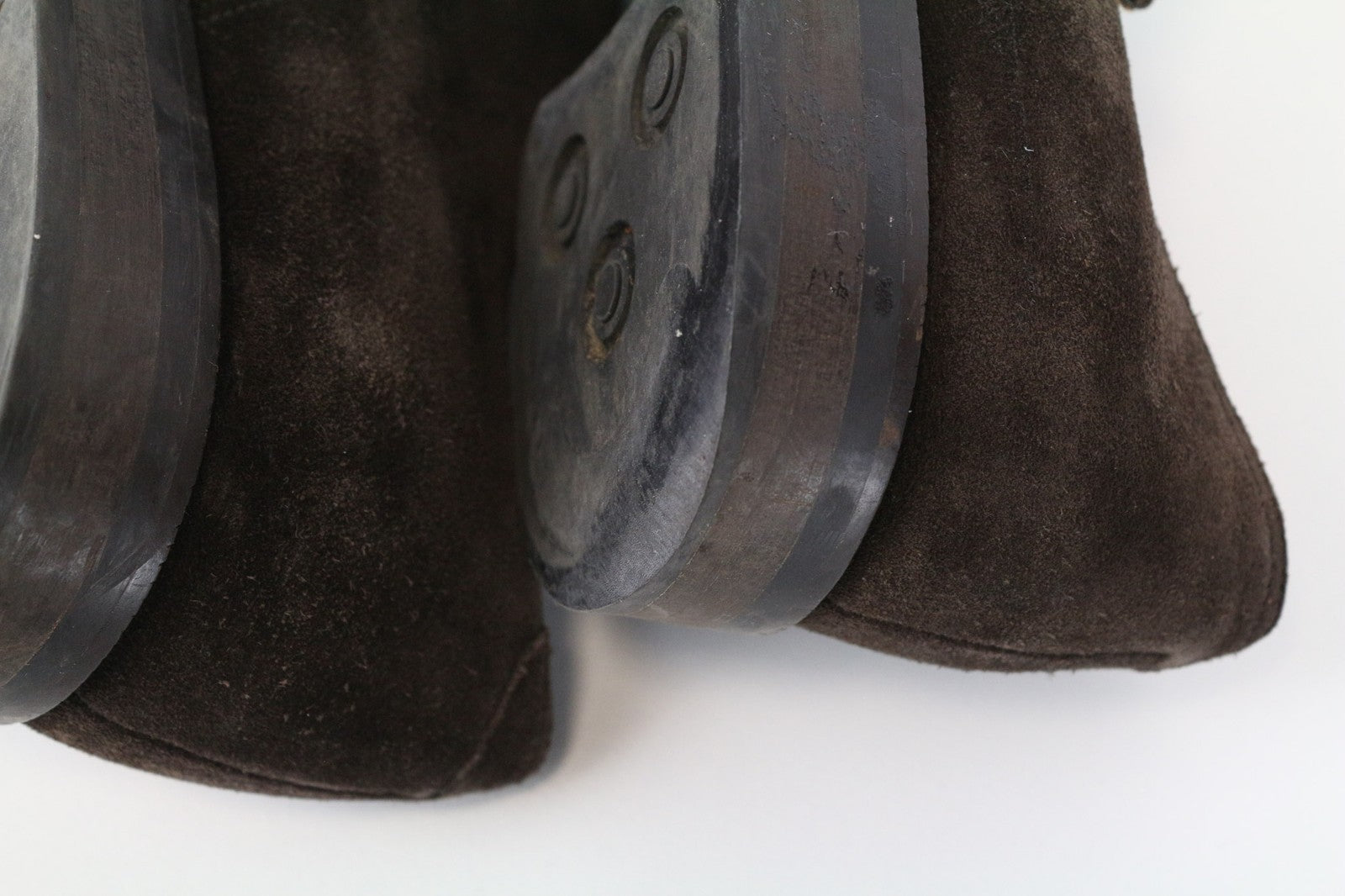 SUITSUPPLY Men's Shoes EU43 Dark Brown Calf Suede Double Monk Formal Style