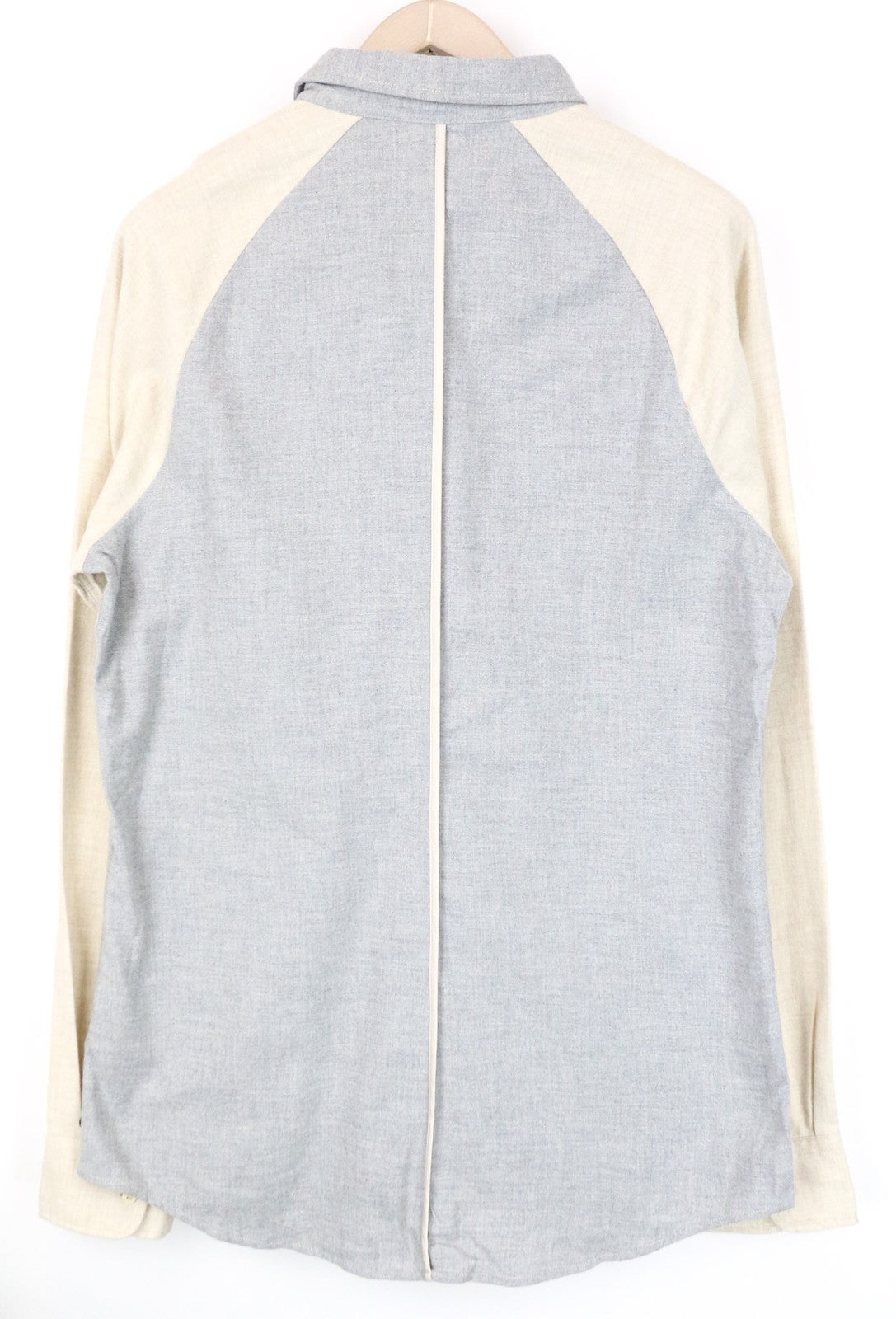 SCOTCH & SODA Men's Shirt ~M Beige Colourblock Flannel Melange Button Shirt