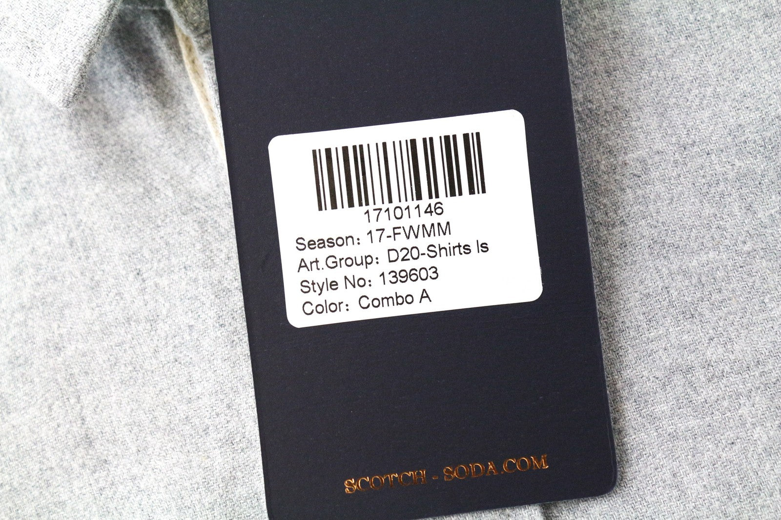 SCOTCH & SODA Men's Shirt ~M Beige Colourblock Flannel Melange Button Shirt