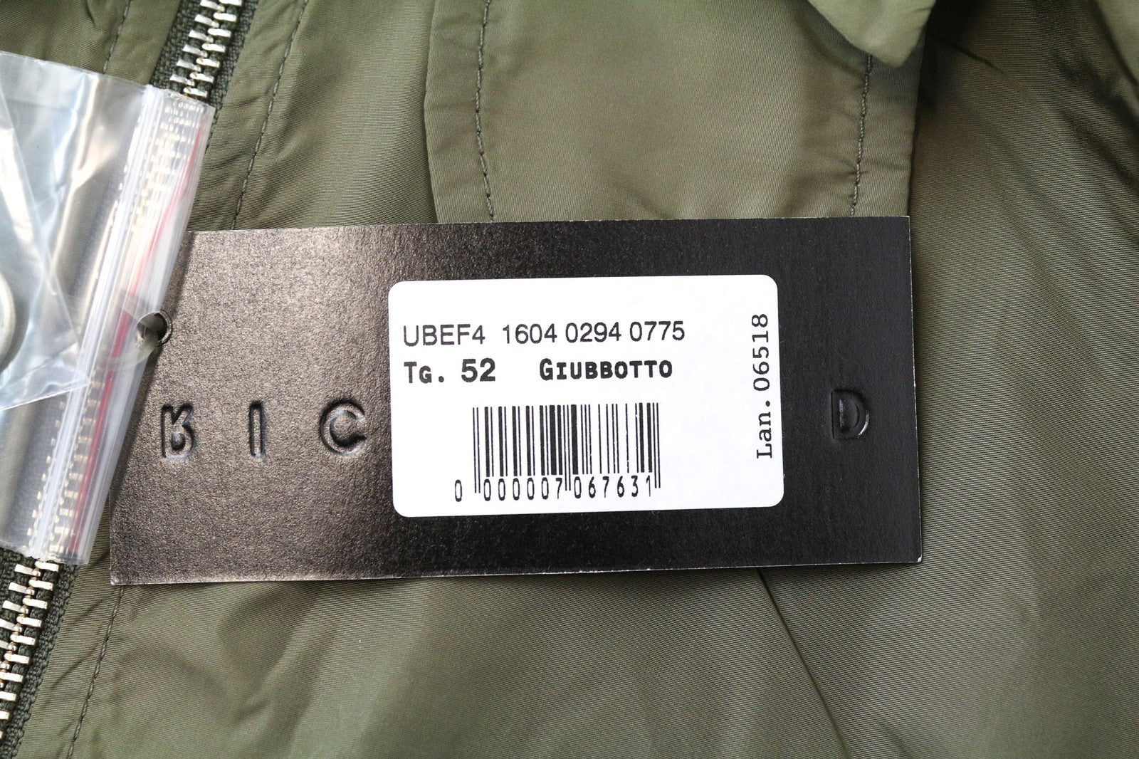 RICHMOND Men's Jacket IT52 Dark Moss MA2 Bomber Military Zip-Up Casual