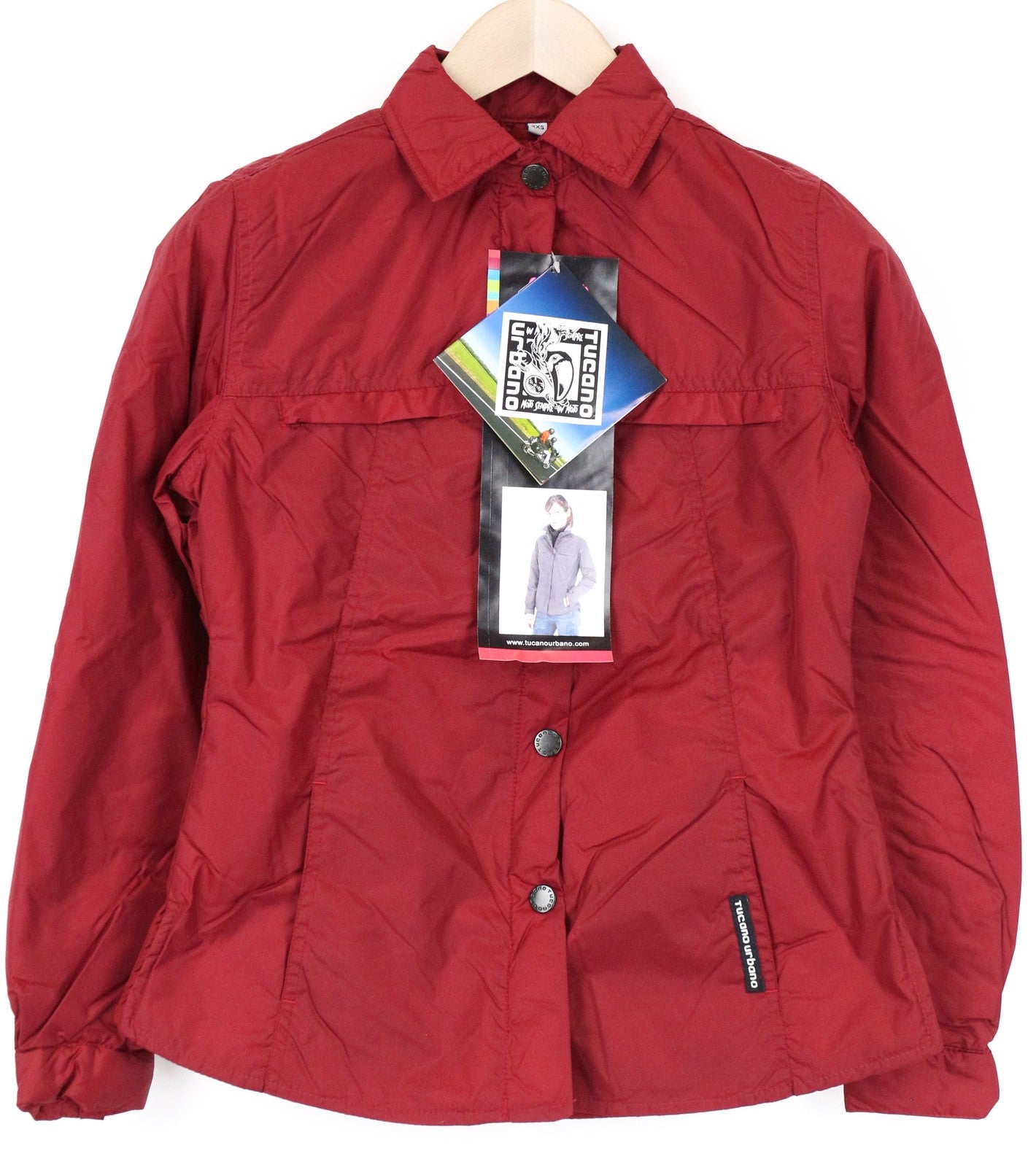 TUCANO URBANO Lori Women's Jacket XS Red Padded Motorcycle Windproof Coat