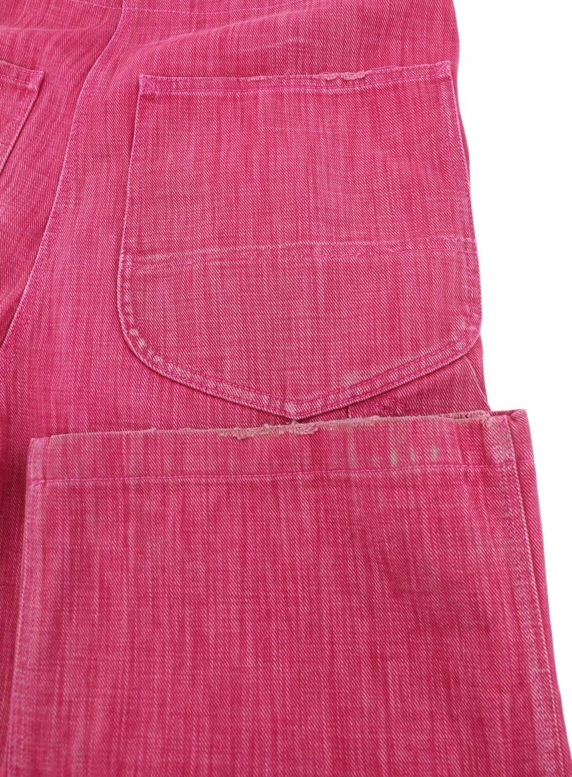 R13 Double Bib Damon Women Overall M Vintage Pink Faded Oversized Denim RRP€1299