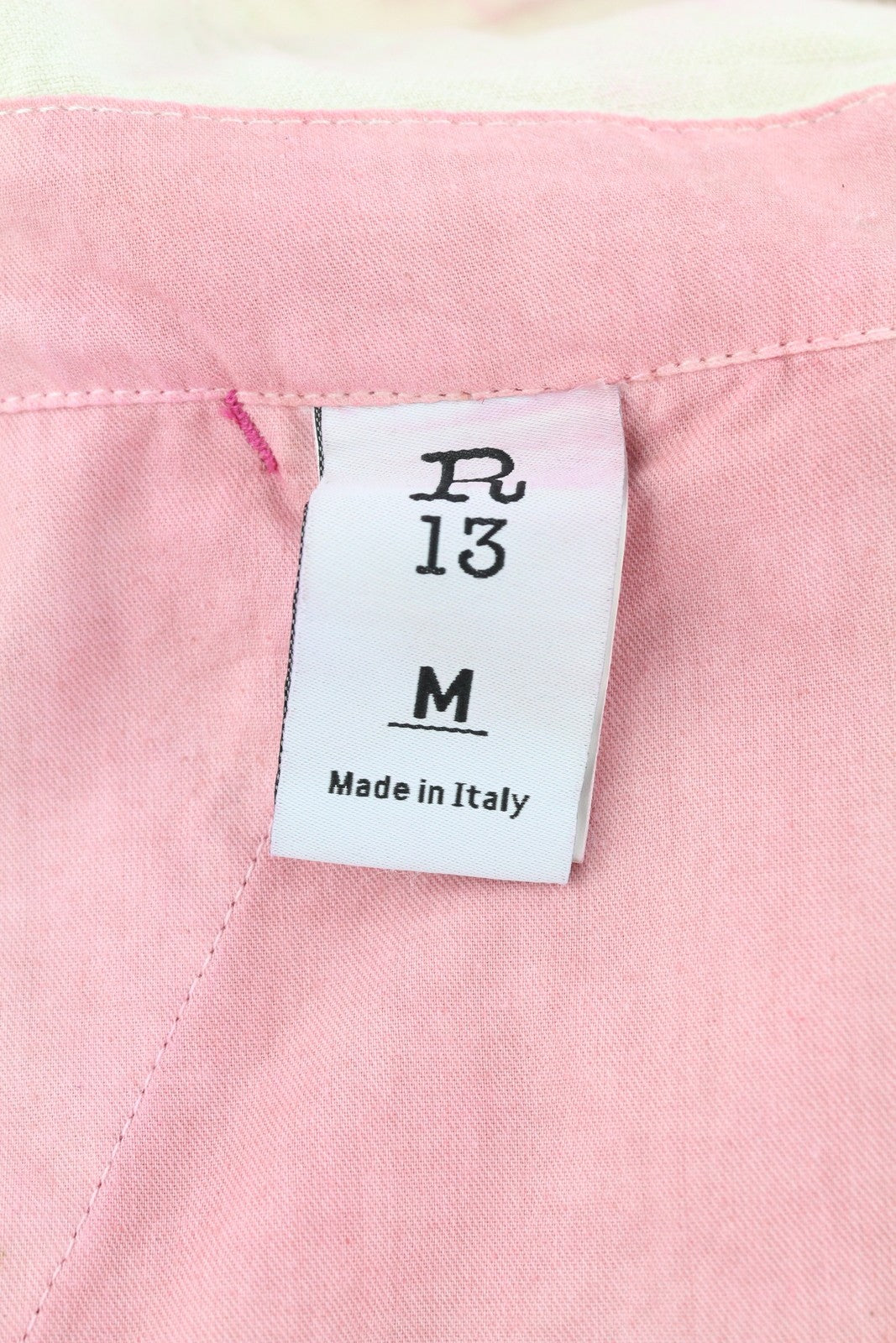 R13 Double Bib Damon Women Overall M Vintage Pink Faded Oversized Denim RRP€1299