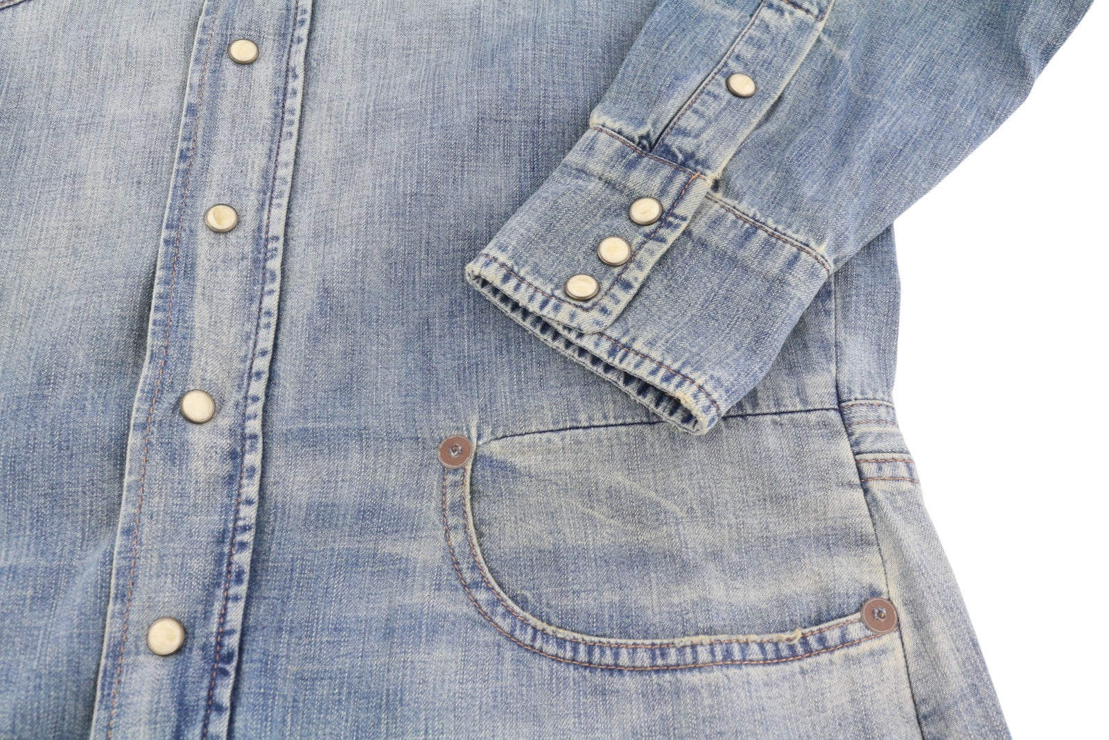 R13 Cowboy Drop Women Jumpsuit XS Dekalb Blue Faded Distress Oversized RRP€1699