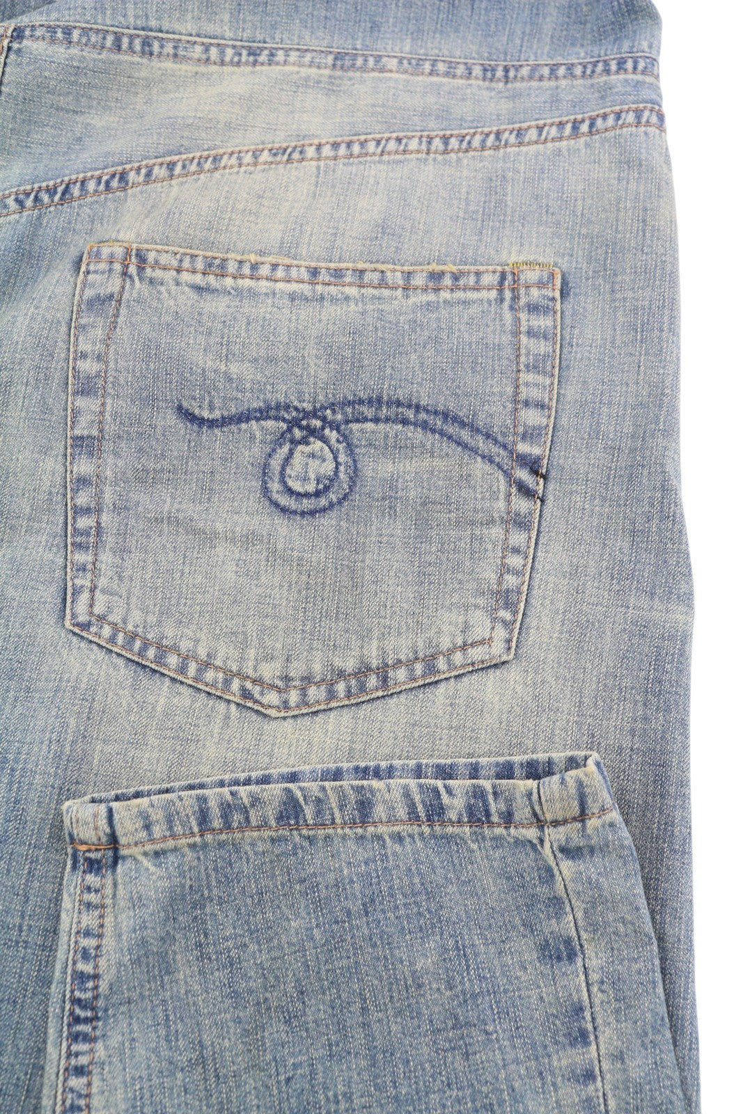 R13 Cowboy Drop Women Jumpsuit XS Dekalb Blue Faded Distress Oversized RRP€1699