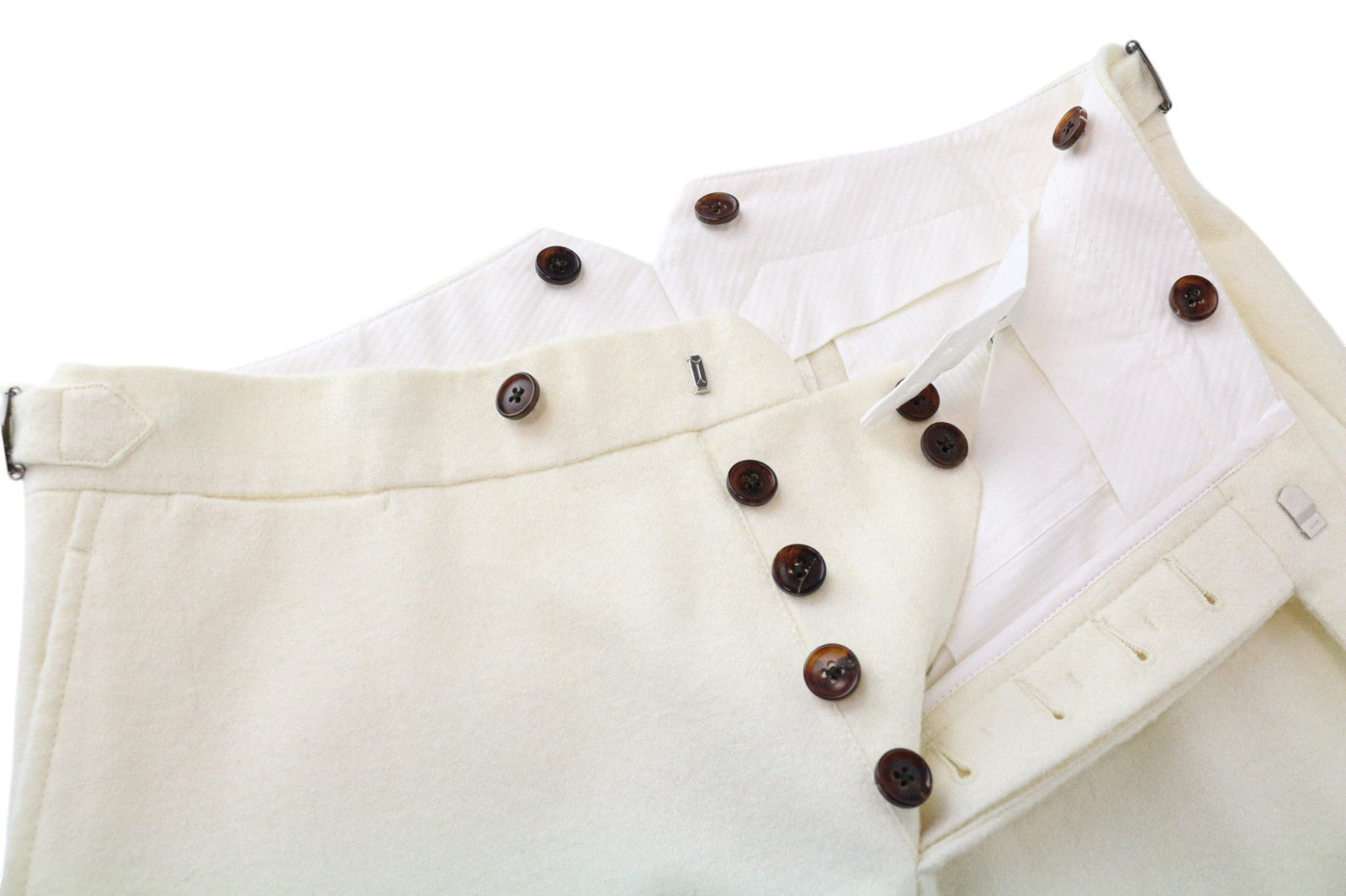 SUITSUPPLY Jort Men's UK38R Off-White Alpaca Wool Suit 2-Piece Slim Half-Lined