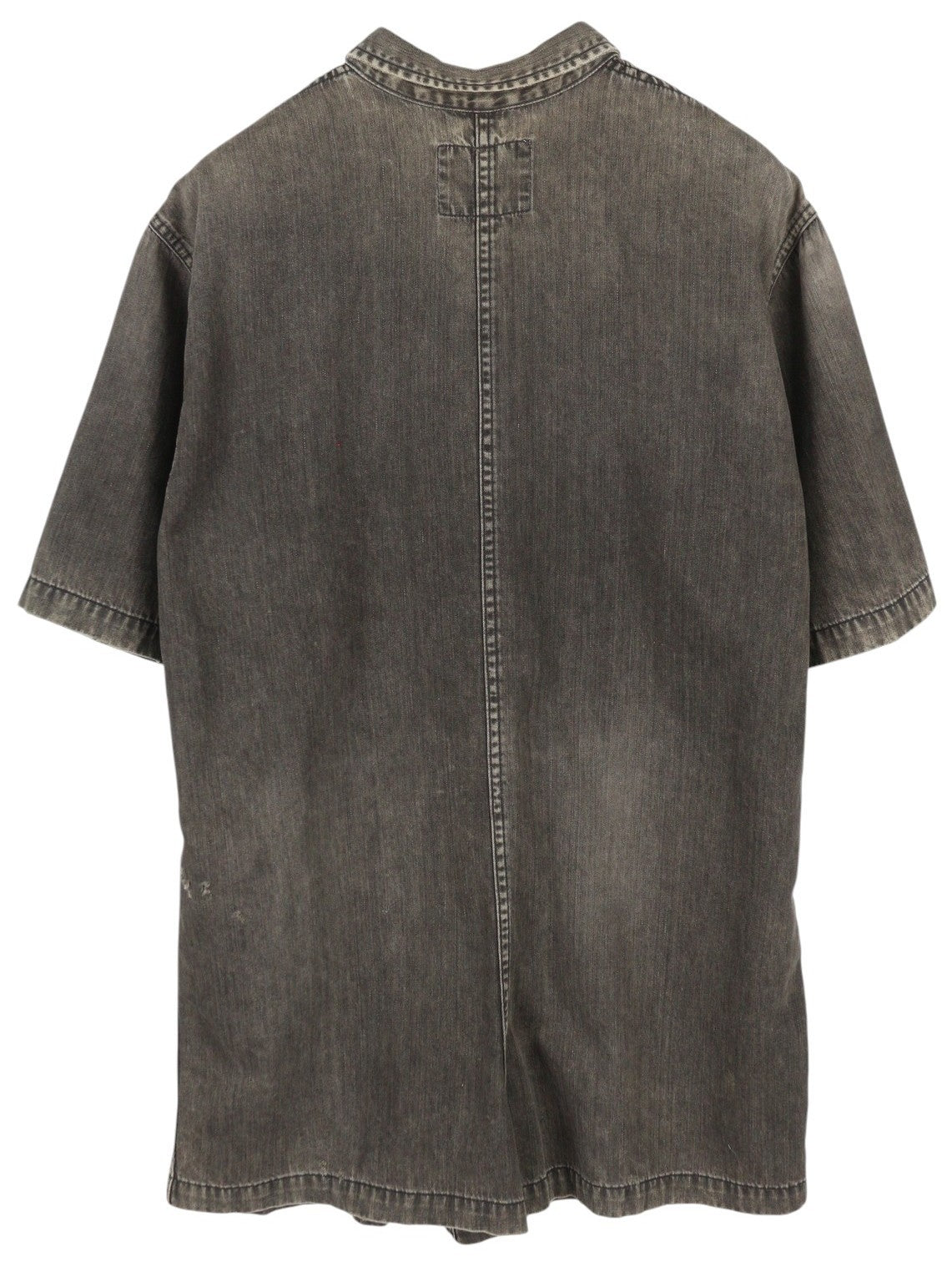 R13 Freddy Cowboy Shirt Women Romper M Elmore Black Tex Distress Faded RRP€799