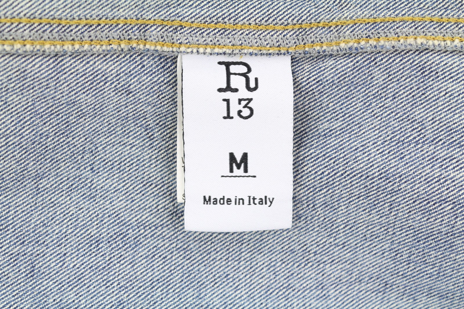 R13 Nico Trucker Coat Women Dress M Blue Denim Faded Buttoned Kelly Tex RRP€899