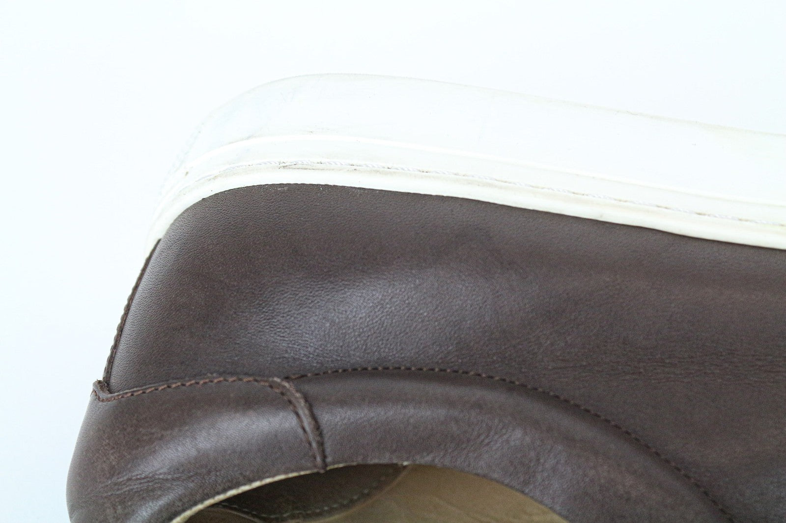 SUITSUPPLY Men's EU43 Brown Leather Low-Top Trainers Laced Casual Sneakers