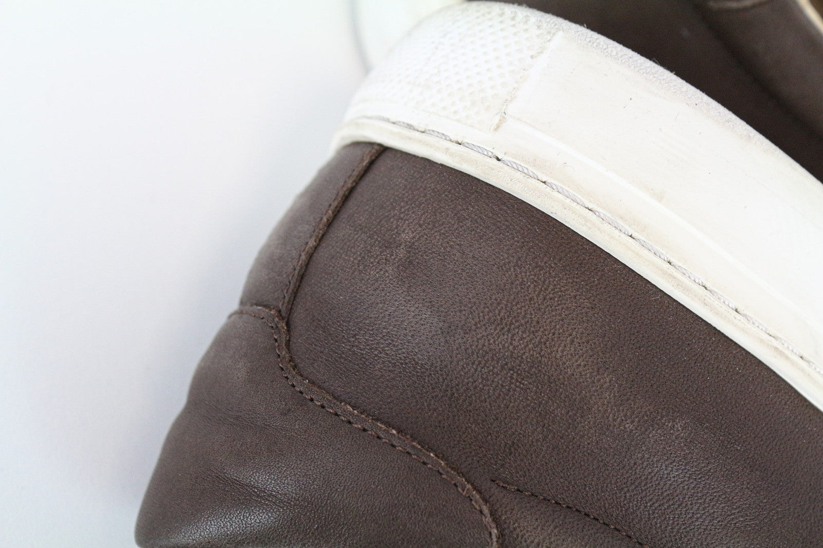 SUITSUPPLY Men's EU43 Brown Leather Low-Top Trainers Laced Casual Sneakers