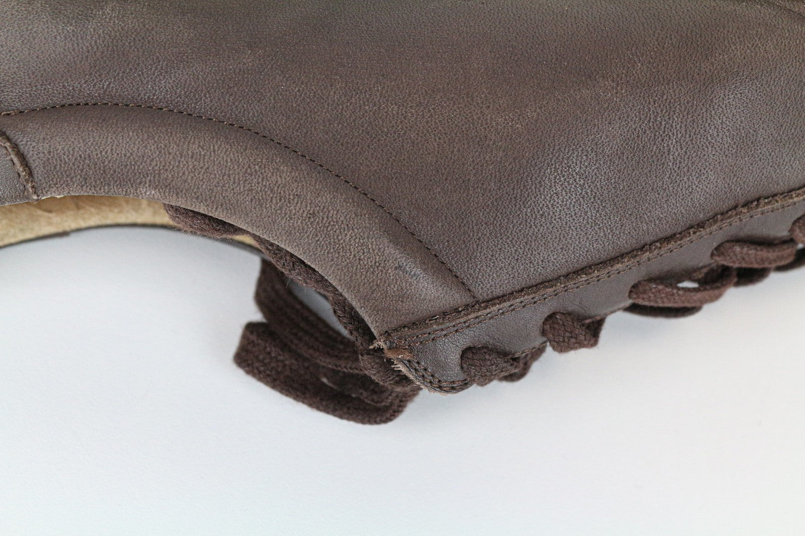 SUITSUPPLY Men's EU43 Brown Leather Low-Top Trainers Laced Casual Sneakers