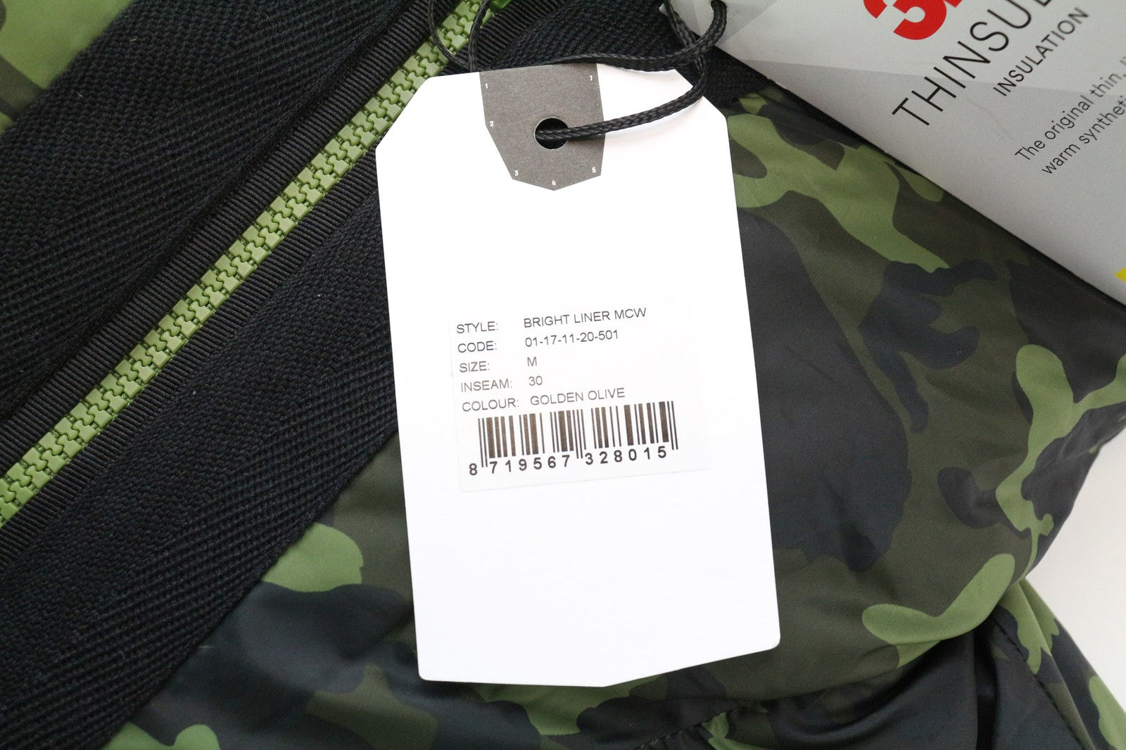 DENHAM Men's M Green Hooded Jacket Lined Military Camouflage Long Sleeve