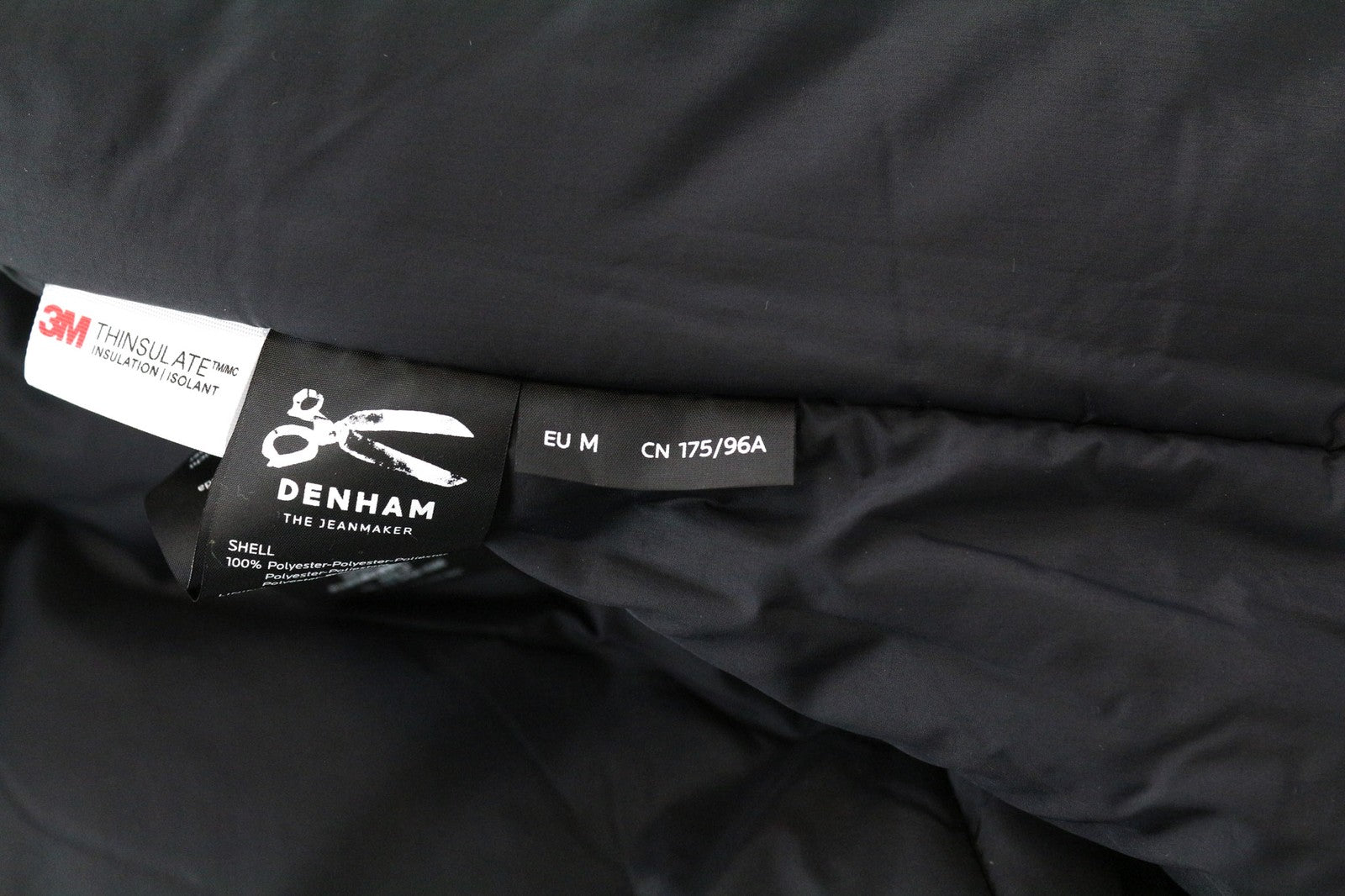 DENHAM Men's M Green Hooded Jacket Lined Military Camouflage Long Sleeve