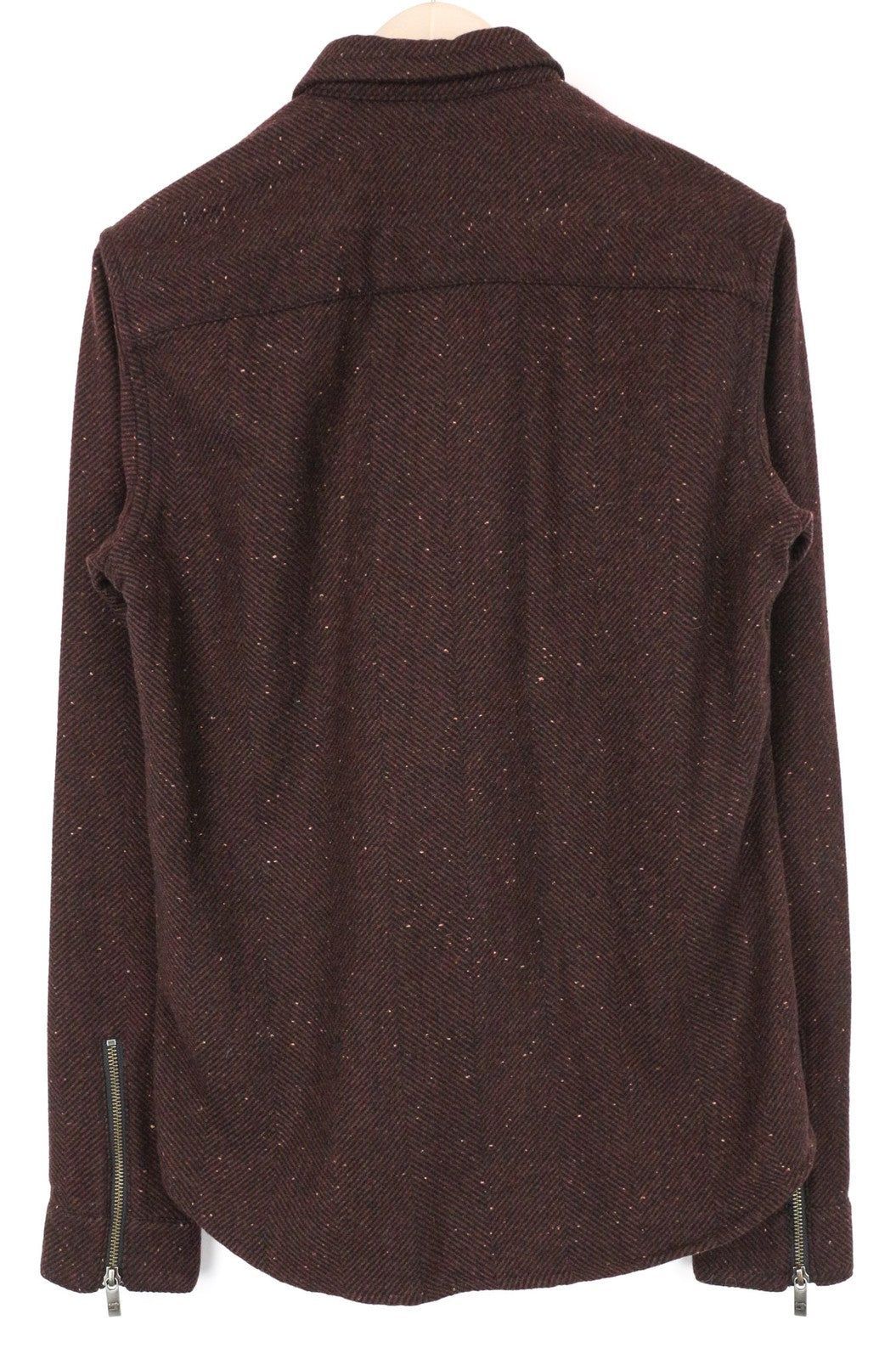 SCOTCH & SODA Men's Overshirt S Brown Purple Wool Blend Pattern Shacket