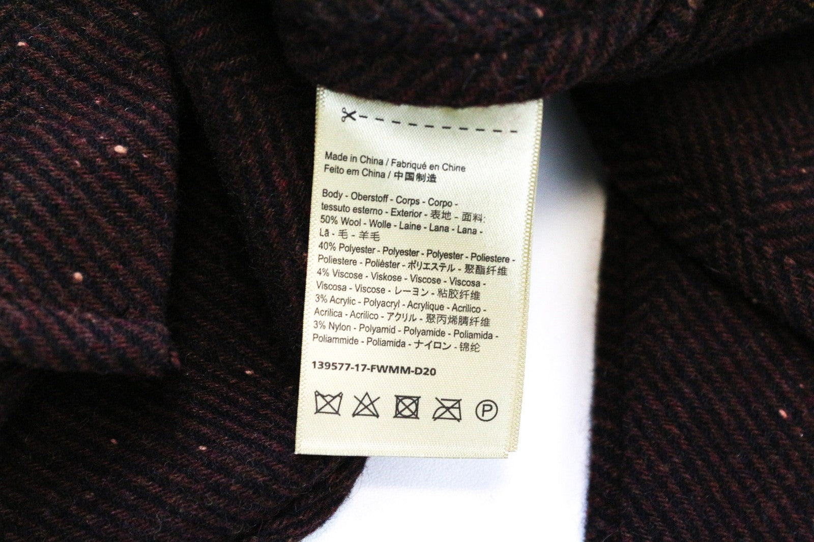 SCOTCH & SODA Men's Overshirt S Brown Purple Wool Blend Pattern Shacket