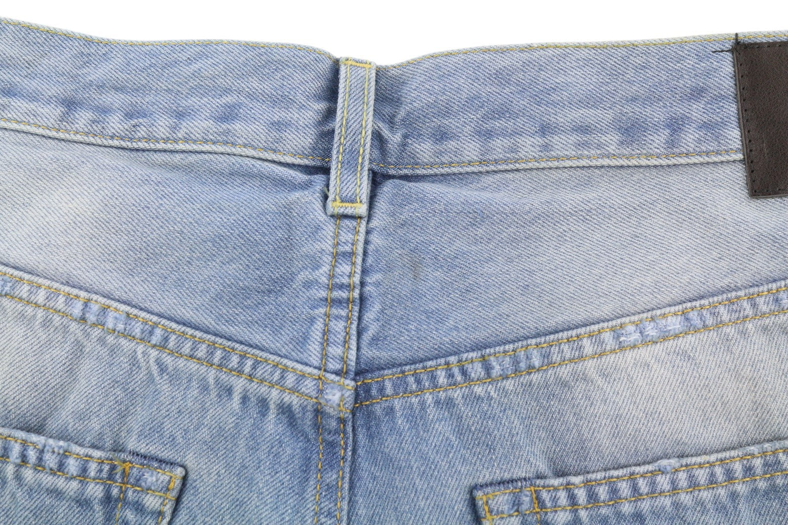 R13 Cross Over Women Shorts 26 Faded Denim Blue Asymmetrical Distress RRP€599