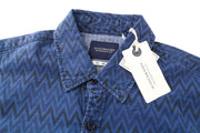 SCOTCH & SODA Ams Blauw Men's M Blue Cotton Pattern Shirt Denim Style
