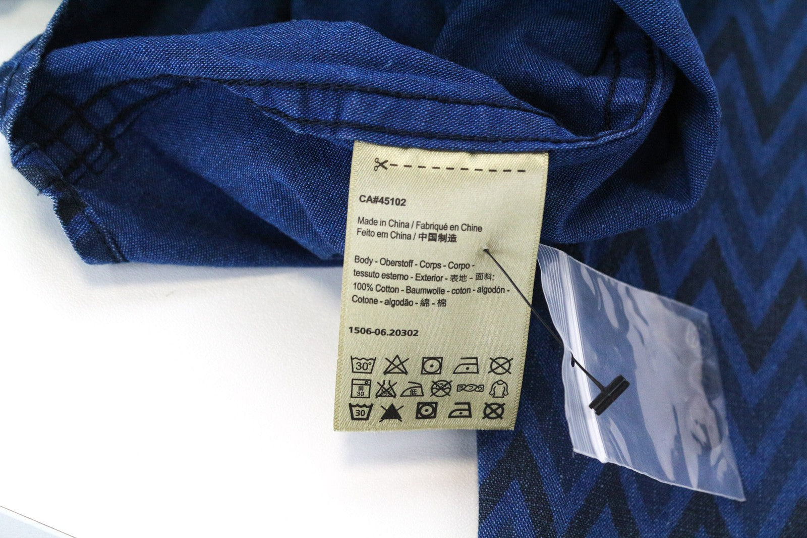 SCOTCH & SODA Ams Blauw Men's M Blue Cotton Pattern Shirt Denim Style