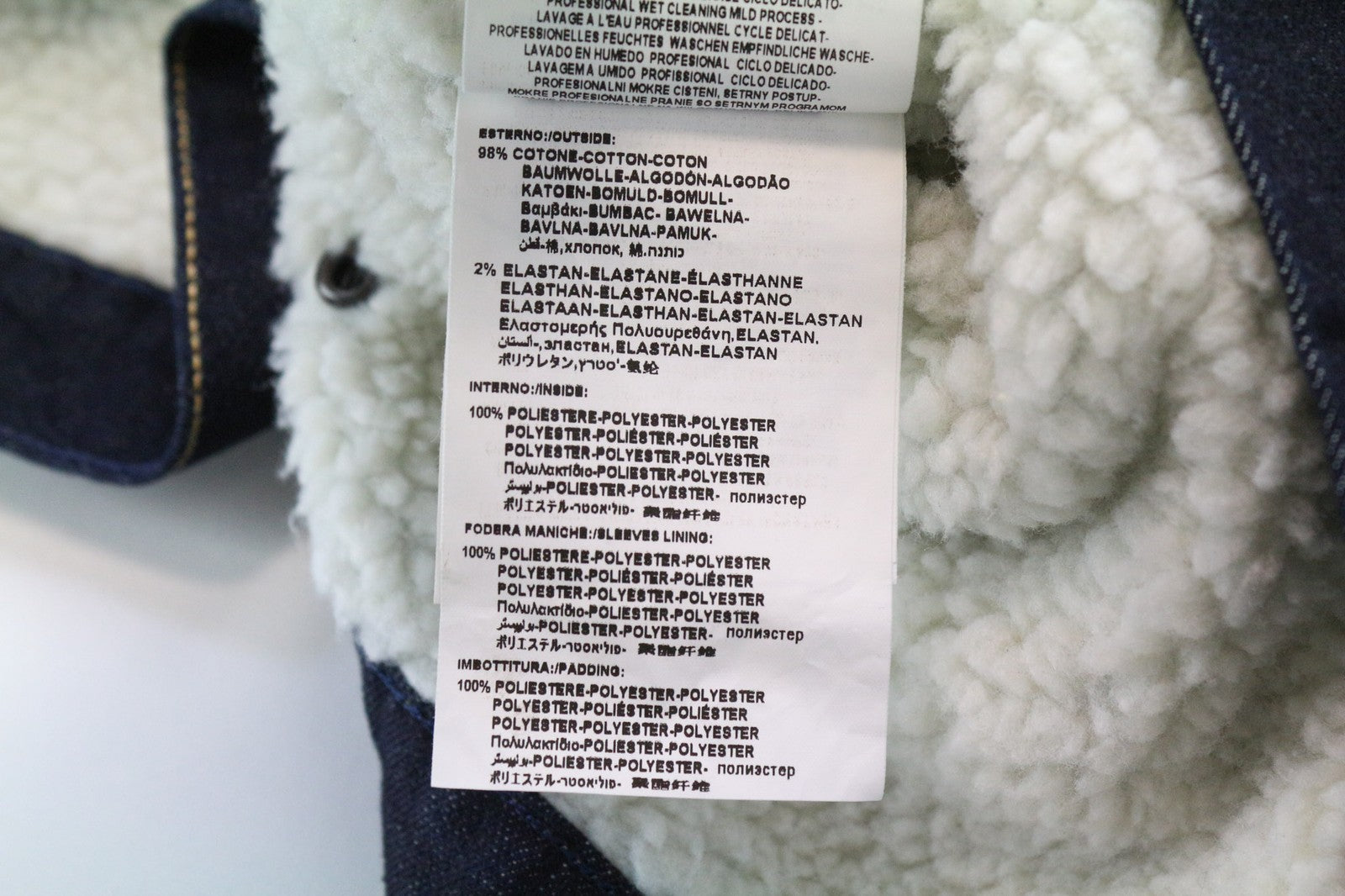 REPLAY Women's L Blue Denim Jacket Cotton Stretch Cropped Single-Breasted