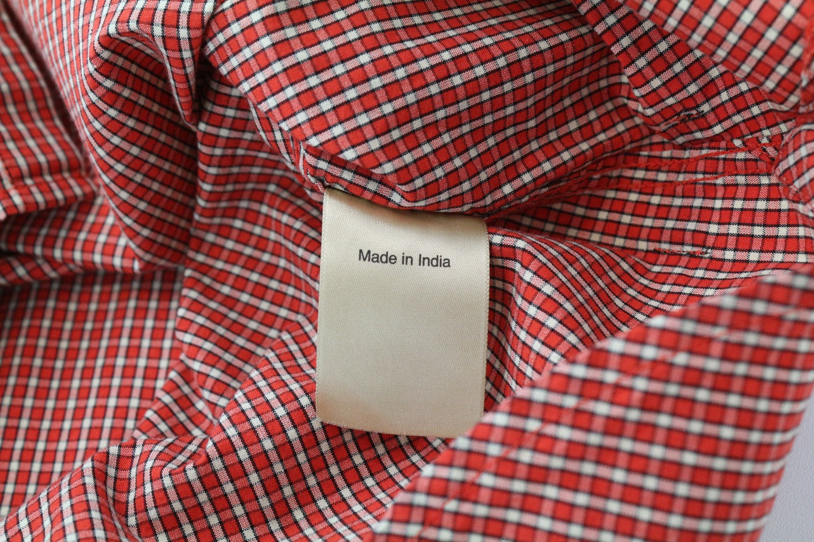 SCOTCH & SODA Men's ~M Red Gingham Check Shirt Button Up Melange Spread Collar