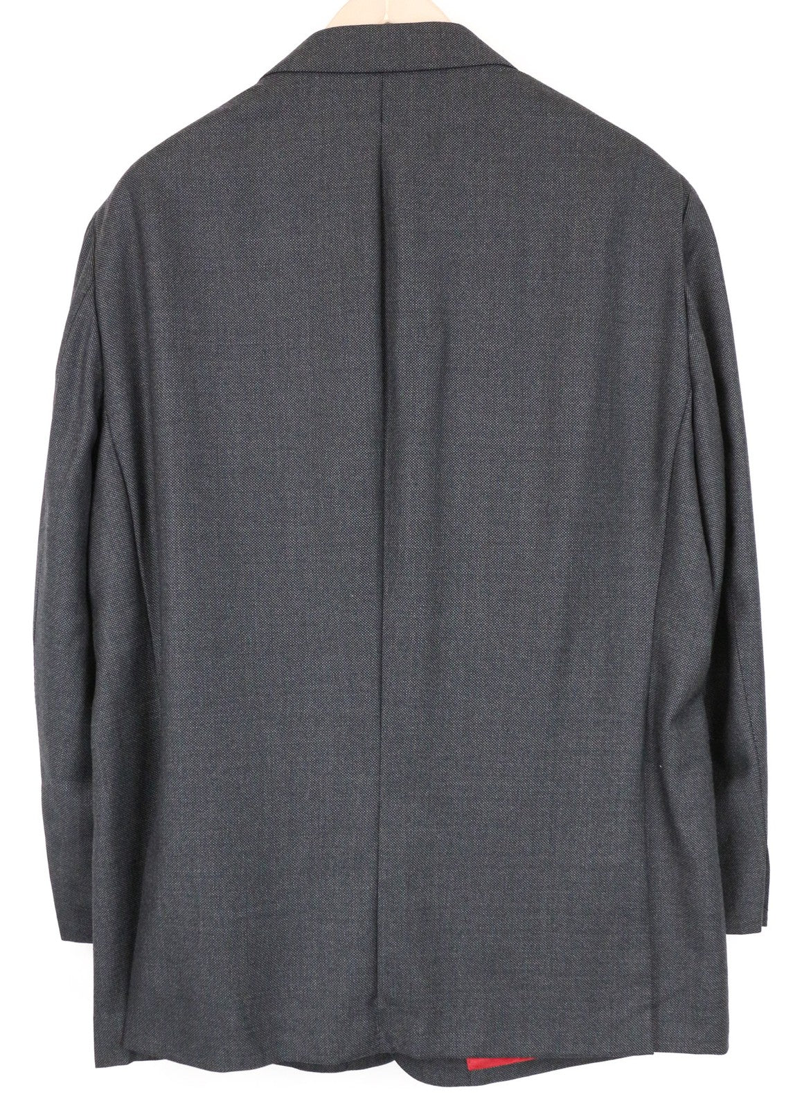 „SUITSUPPLY Sienna“ vyriškas pilkas „Birdseye“ vilnonis švarkas su oficialiu, klasikiniu įpjovimu, UK48S 