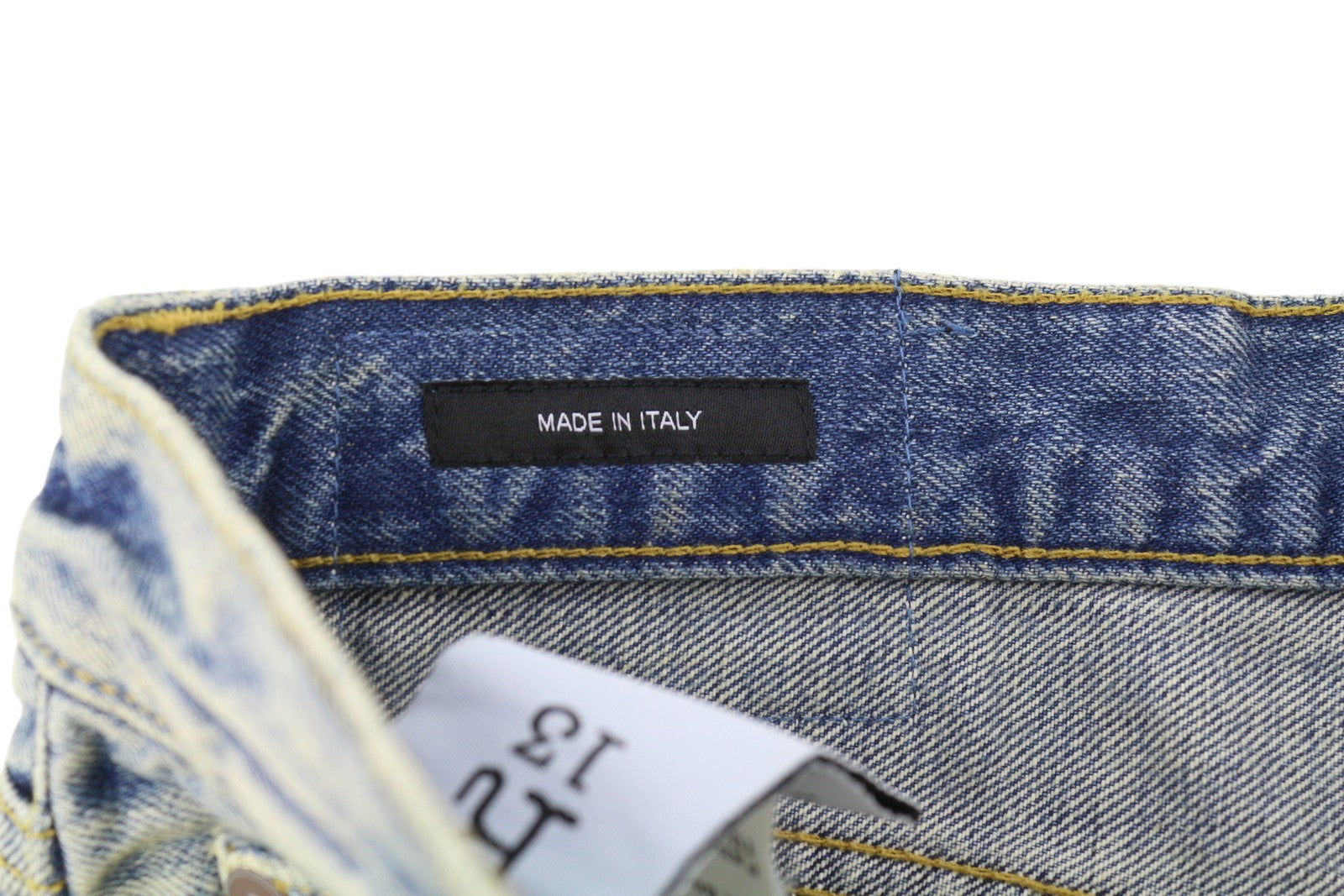 R13 D'Arcy Loose Women Jeans 32 Hester Blue W/Rips Distress Washed Faded Blue