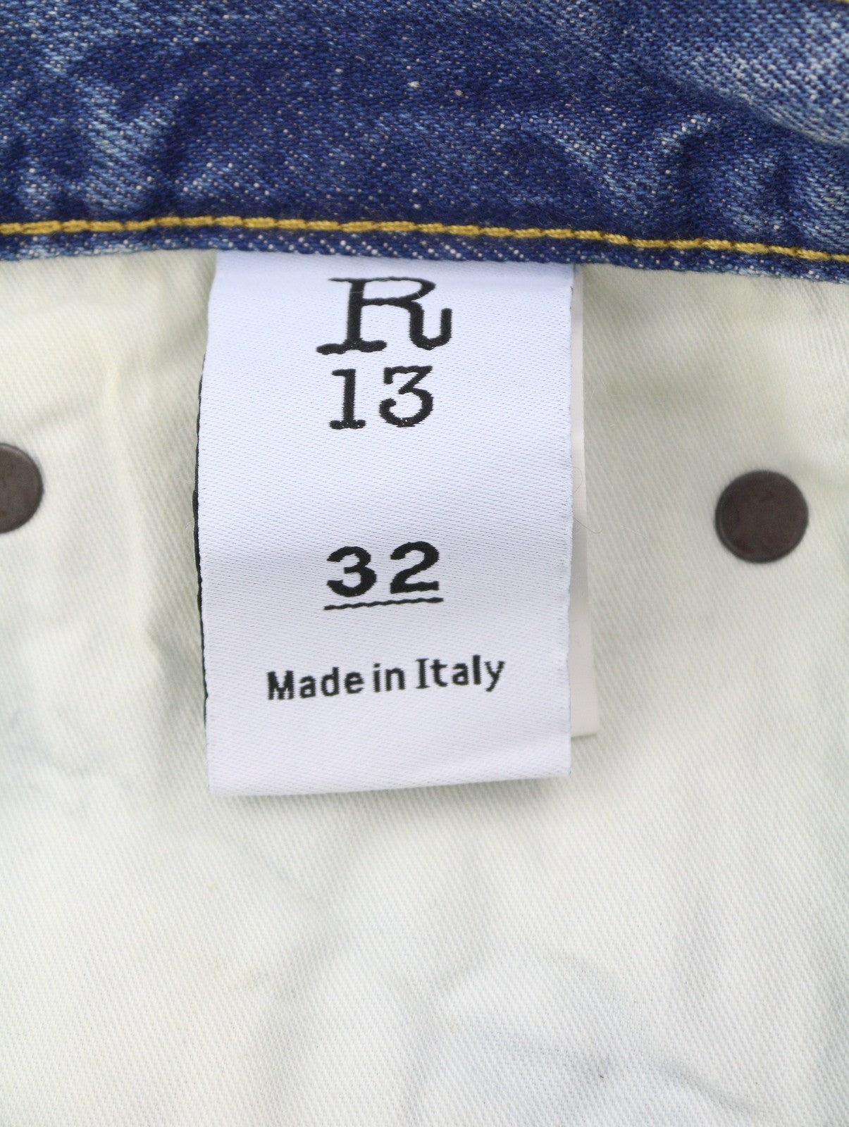 R13 D'Arcy Loose Women Jeans 32 Hester Blue W/Rips Distress Washed Faded Blue