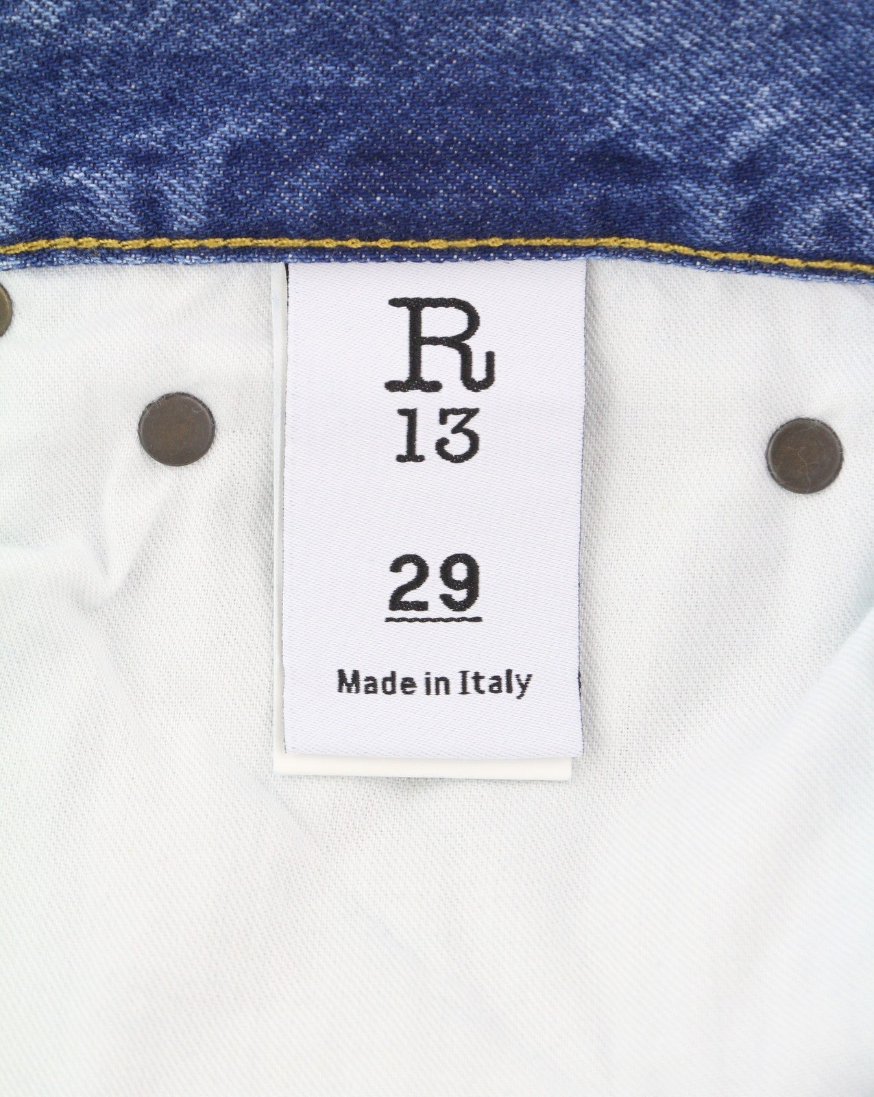 R13 Boyfriend Women Jeans 29 Bain W Rips Distress Faded Ankle PS25 RRP€595