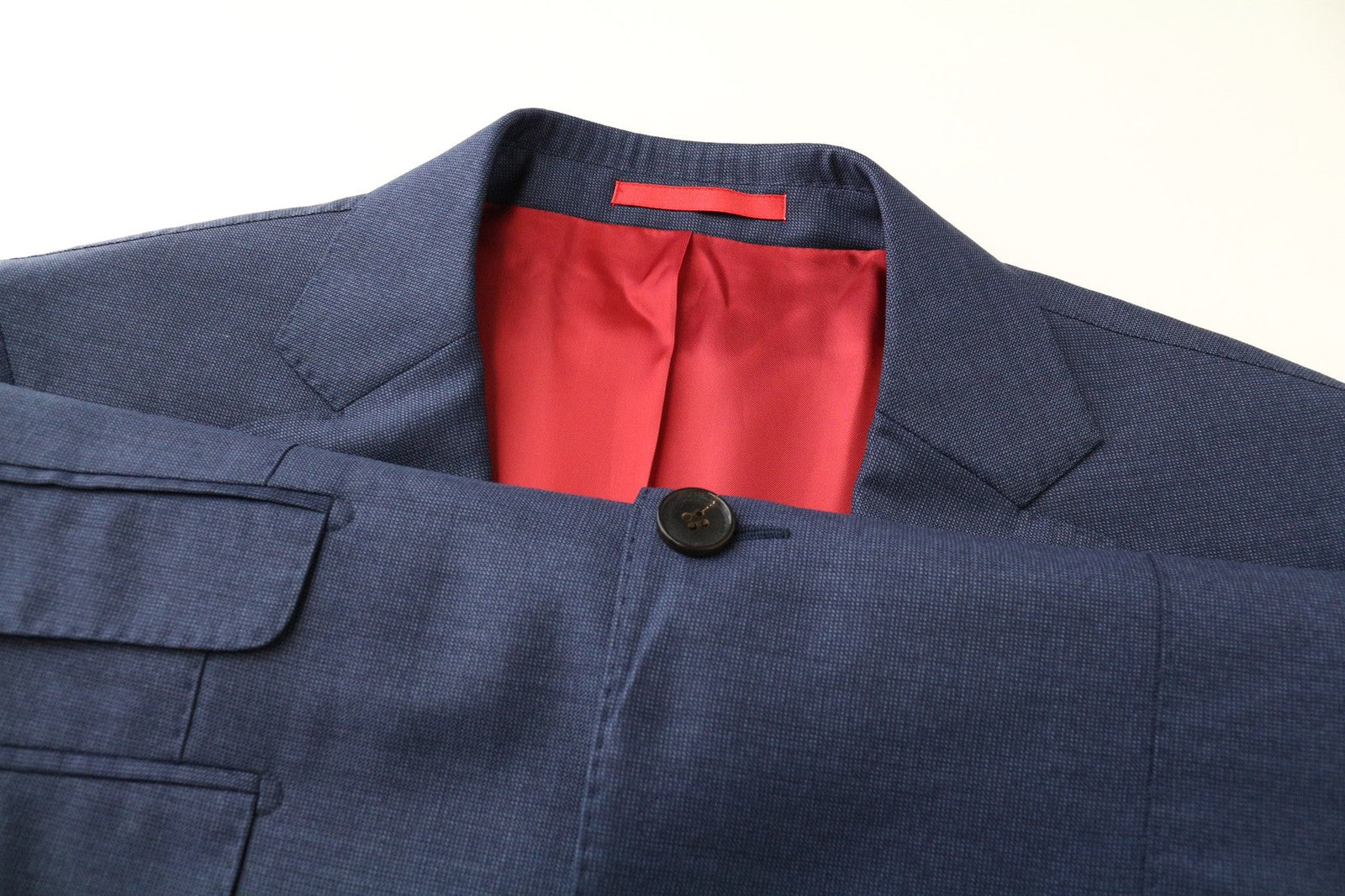 SUITSUPPLY Sienna Men's UK38S Blue Birdseye Check Wool Blazer Formal Classic