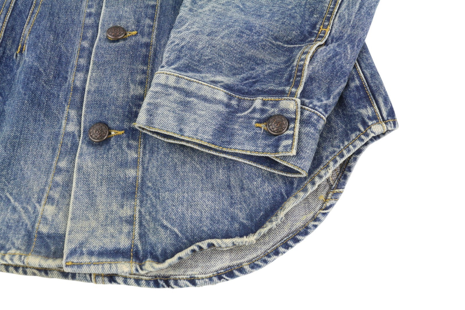 R13 Raglan Trucker Shirt Women Jacket M Kelly Tex Button-Up Faded Washed Denim