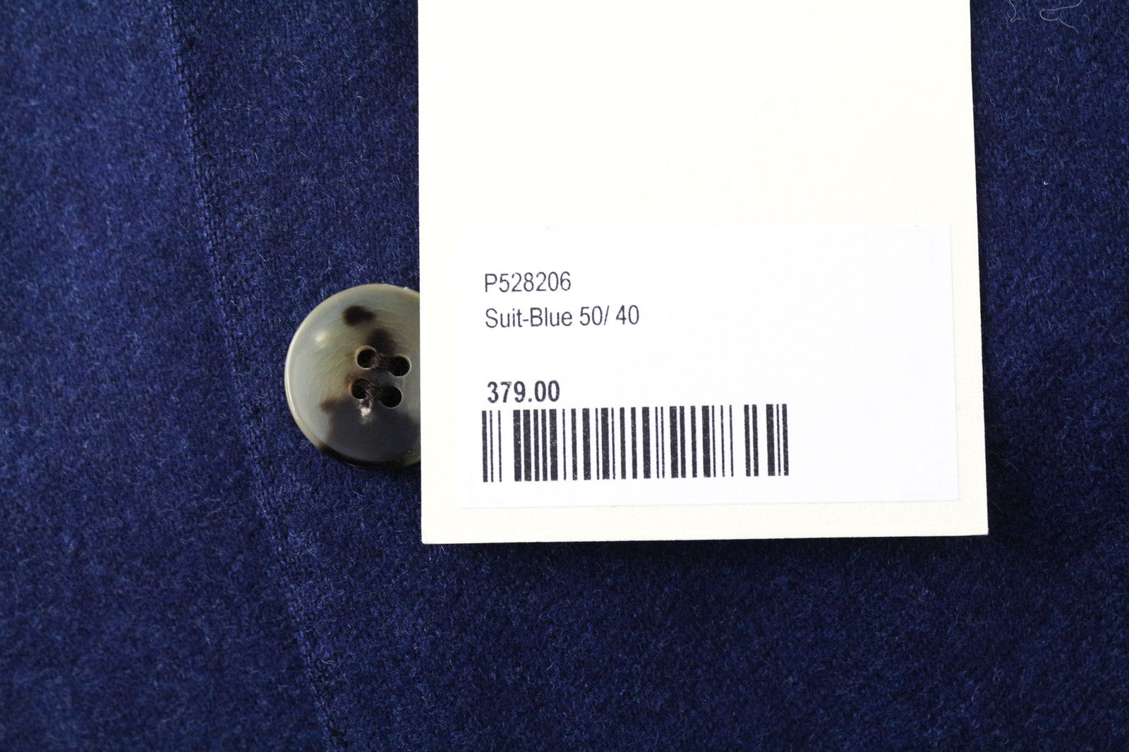 SUITSUPPLY Washington Men's UK40R Blue Wool Flannel Suit 2-Piece Extra Slim