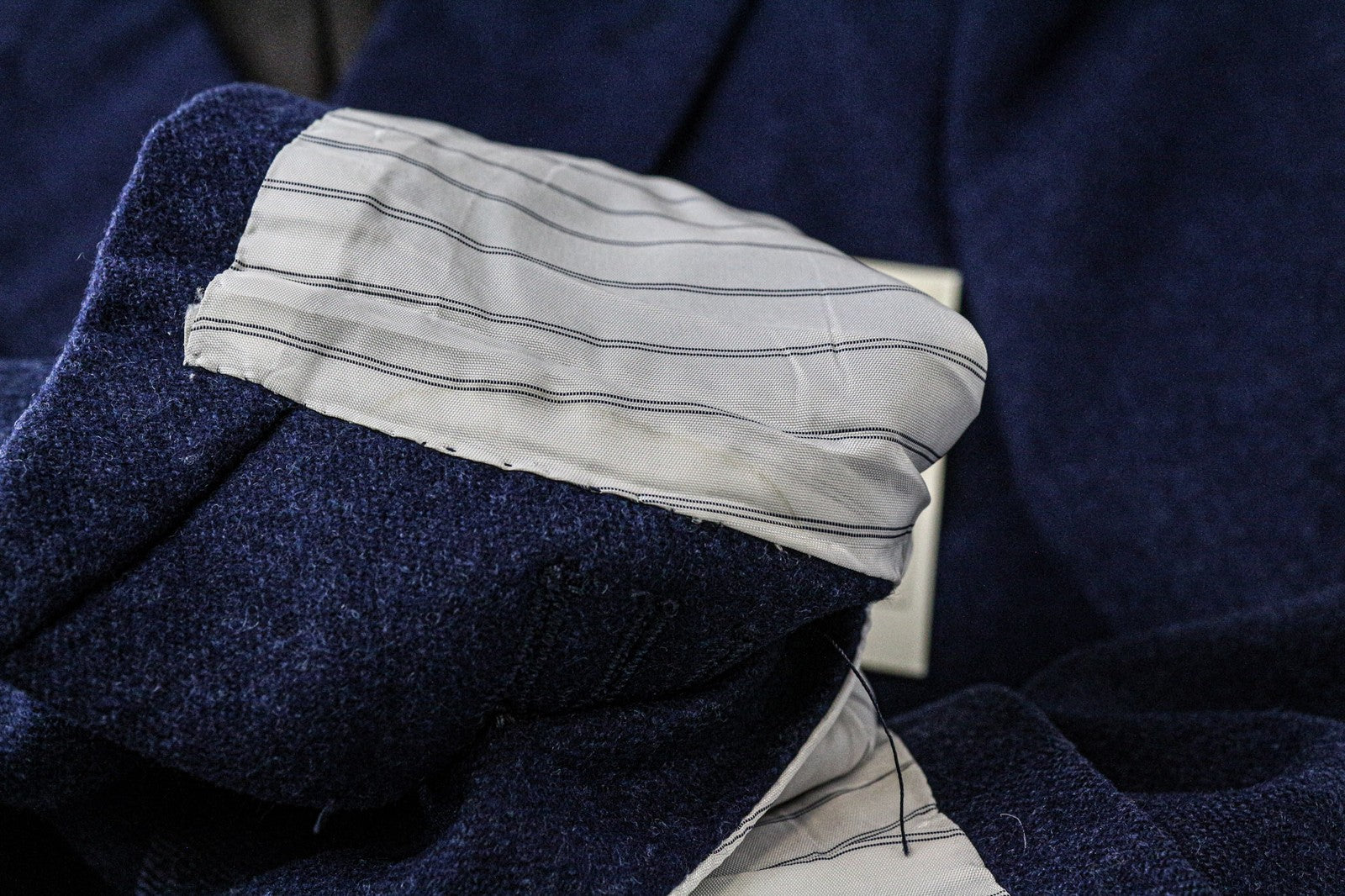 SUITSUPPLY Washington Men's UK40R Blue Wool Flannel Suit 2-Piece Extra Slim